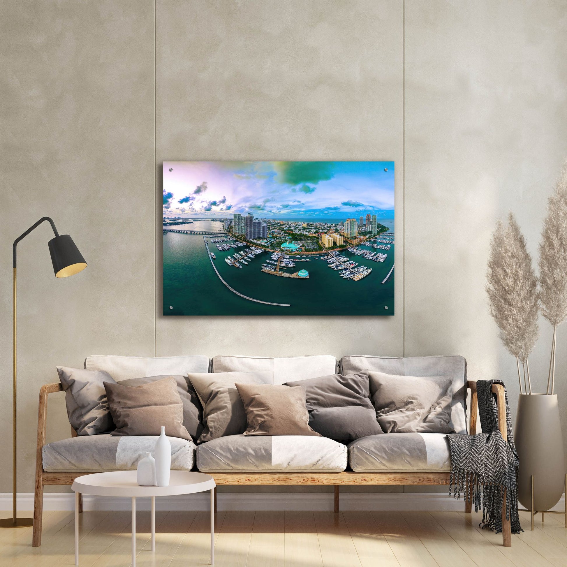 Epic Art 'South Beach Twilight Crop' by Epic Portfolio, Acrylic Glass Wall Art,36x24