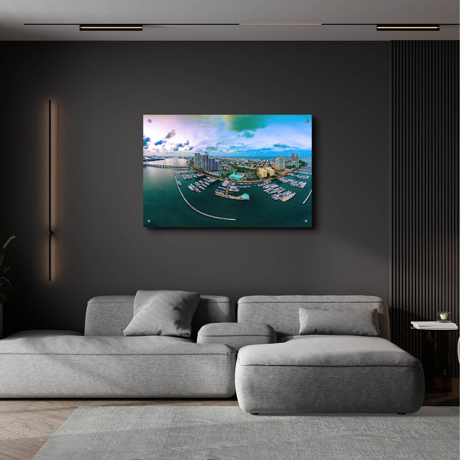 Epic Art 'South Beach Twilight Crop' by Epic Portfolio, Acrylic Glass Wall Art,36x24