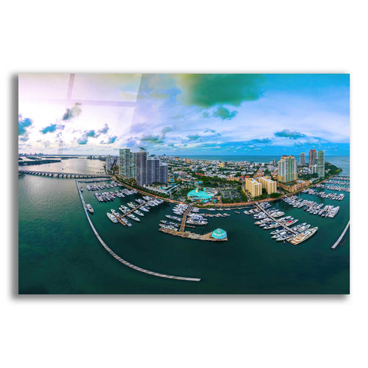 Epic Art 'South Beach Twilight Crop' by Epic Portfolio, Acrylic Glass Wall Art