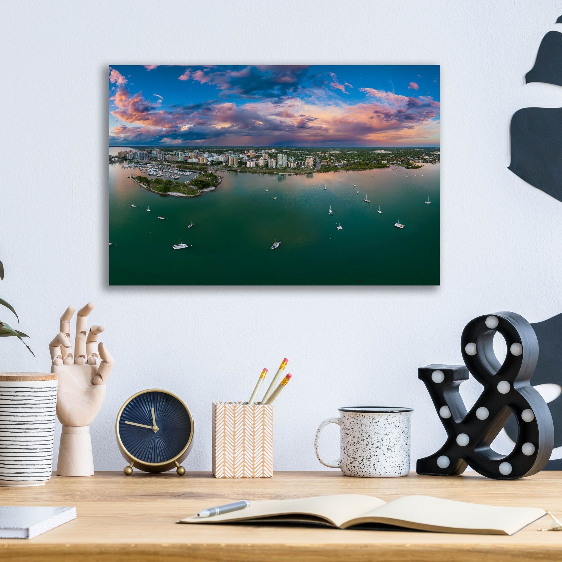 Epic Art 'Sarasota Sunset Crop' by Epic Portfolio, Acrylic Glass Wall Art,16x12