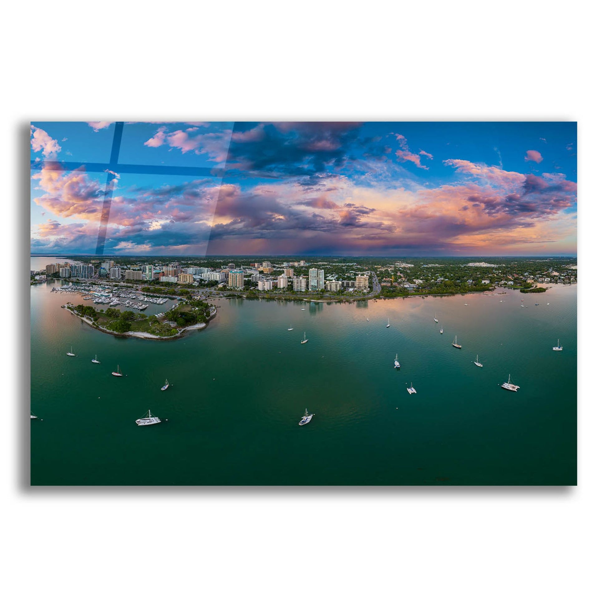 Epic Art 'Sarasota Sunset Crop' by Epic Portfolio, Acrylic Glass Wall Art,16x12