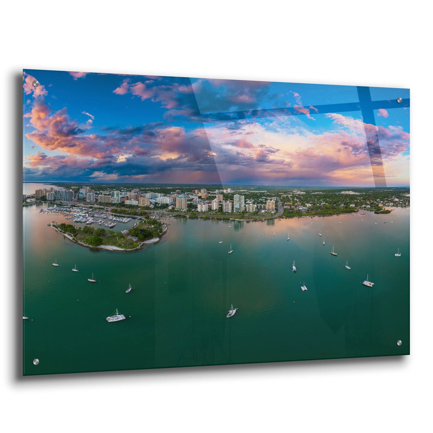 Epic Art 'Sarasota Sunset Crop' by Epic Portfolio, Acrylic Glass Wall Art,36x24