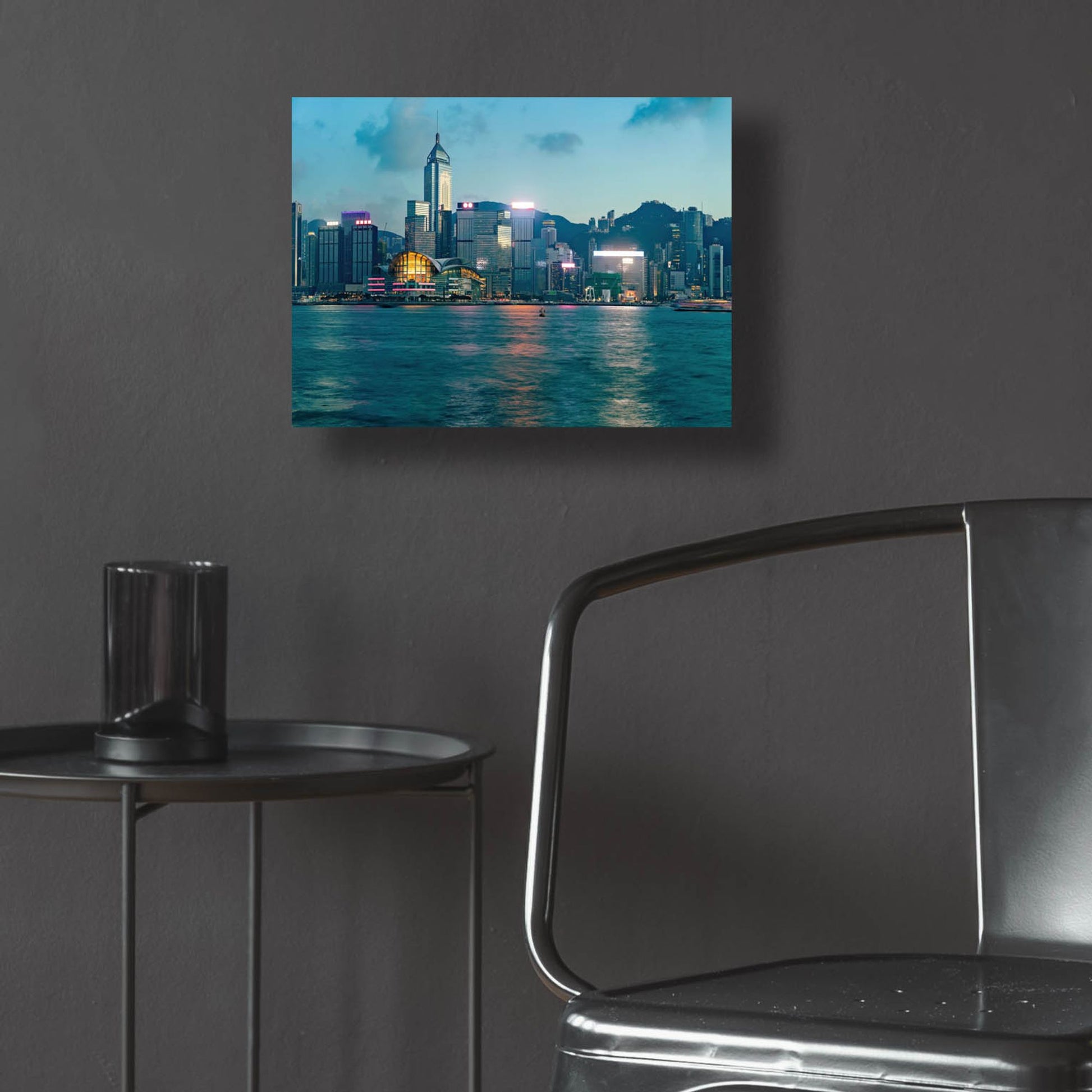 Epic Art 'Hong Kong Twilight Crop' by Epic Portfolio, Acrylic Glass Wall Art,16x12