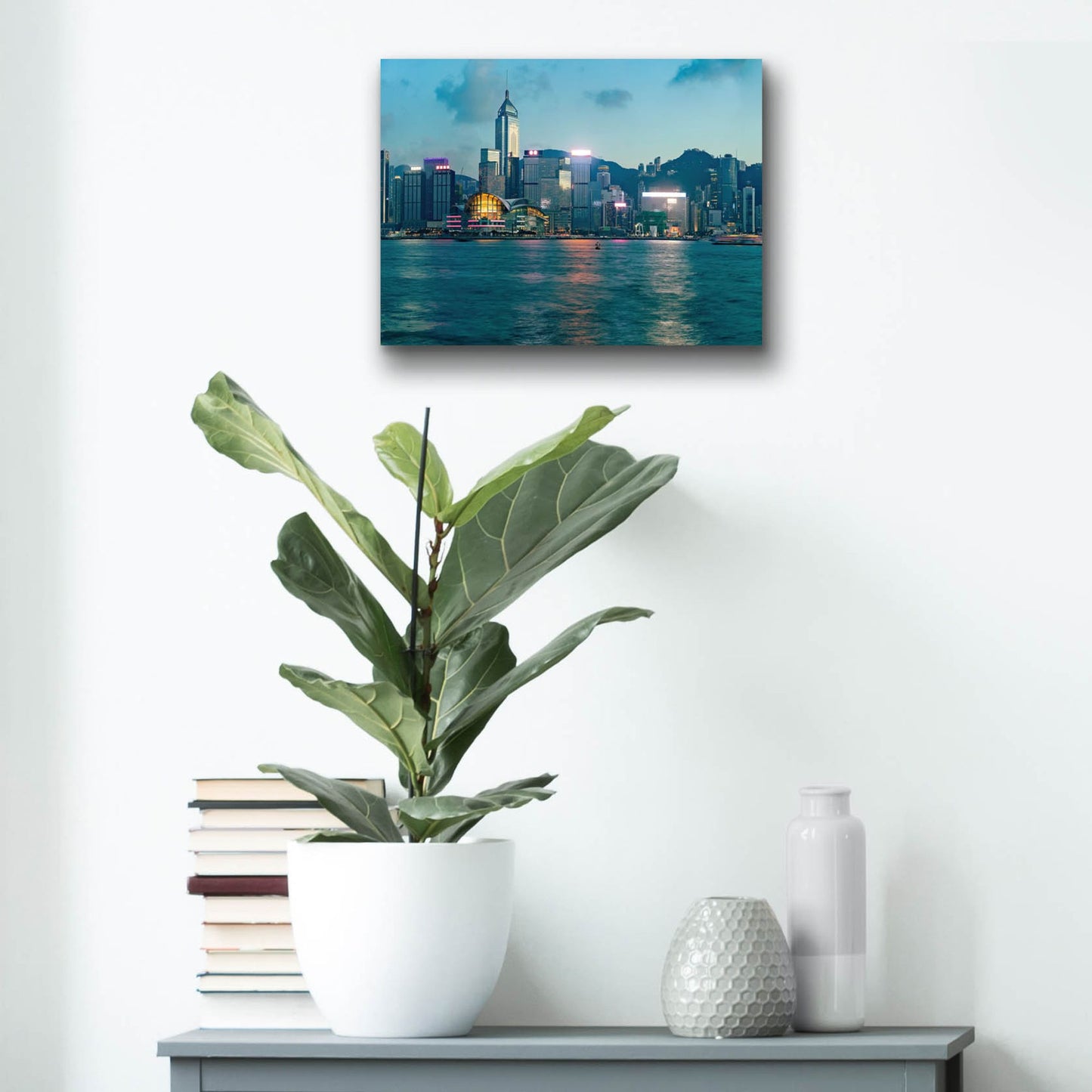 Epic Art 'Hong Kong Twilight Crop' by Epic Portfolio, Acrylic Glass Wall Art,16x12