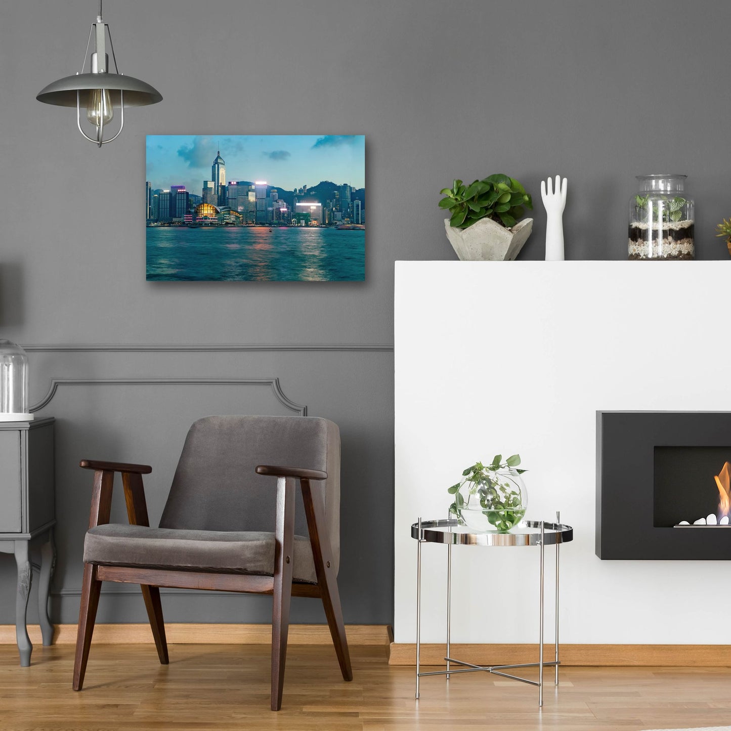 Epic Art 'Hong Kong Twilight Crop' by Epic Portfolio, Acrylic Glass Wall Art,24x16