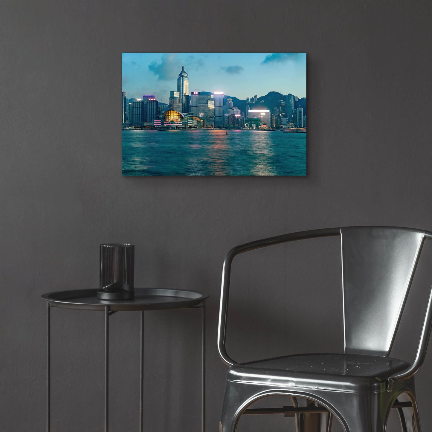 Epic Art 'Hong Kong Twilight Crop' by Epic Portfolio, Acrylic Glass Wall Art,24x16