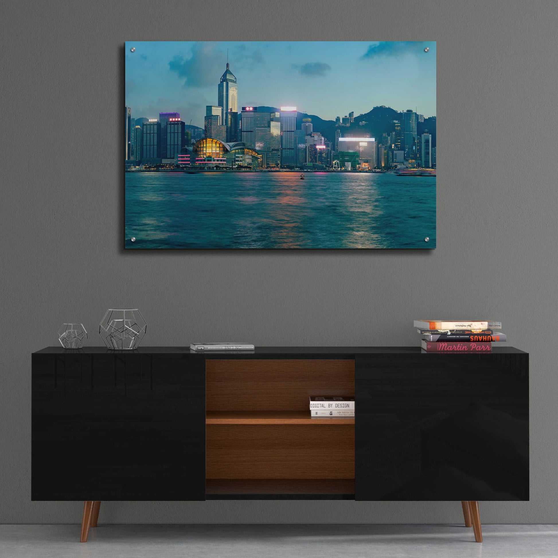 Epic Art 'Hong Kong Twilight Crop' by Epic Portfolio, Acrylic Glass Wall Art,36x24