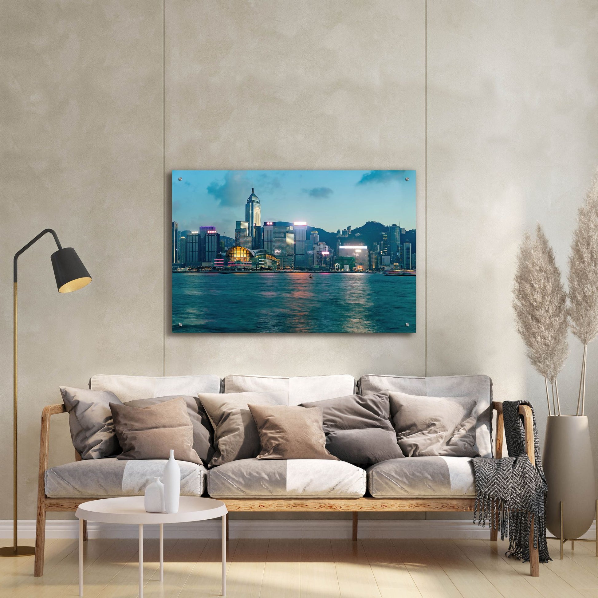 Epic Art 'Hong Kong Twilight Crop' by Epic Portfolio, Acrylic Glass Wall Art,36x24