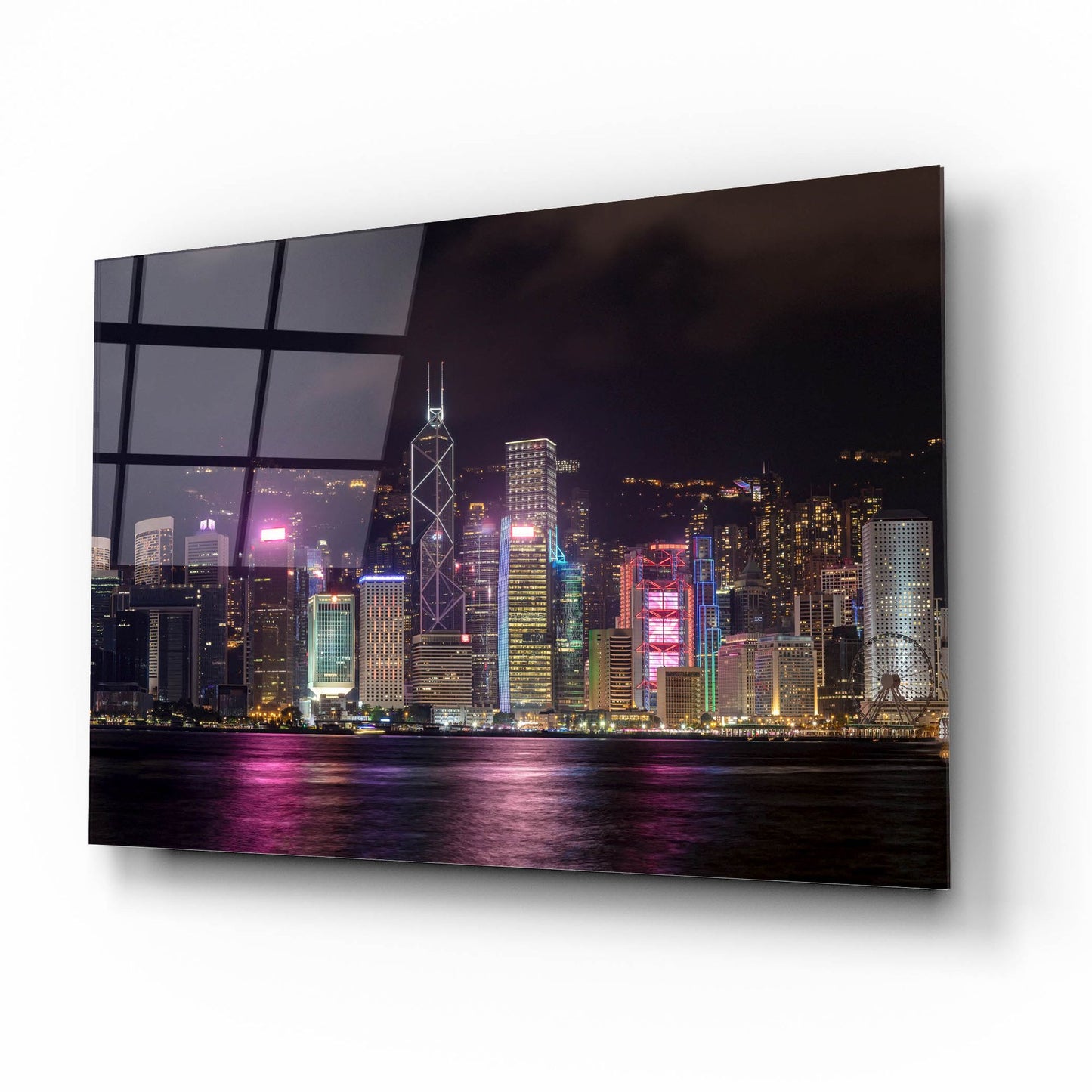 Epic Art 'Good Night Hong Kong Crop' by Epic Portfolio, Acrylic Glass Wall Art,16x12