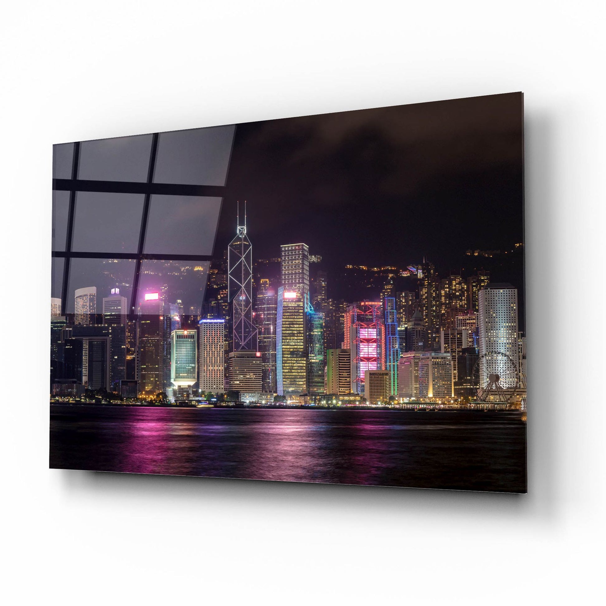 Epic Art 'Good Night Hong Kong Crop' by Epic Portfolio, Acrylic Glass Wall Art,16x12