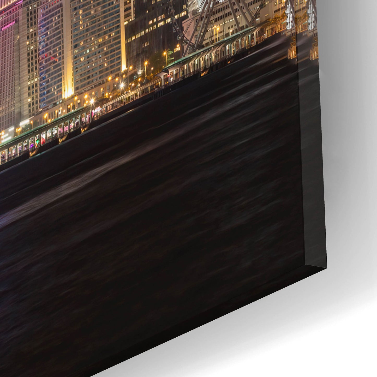 Epic Art 'Good Night Hong Kong Crop' by Epic Portfolio, Acrylic Glass Wall Art,16x12