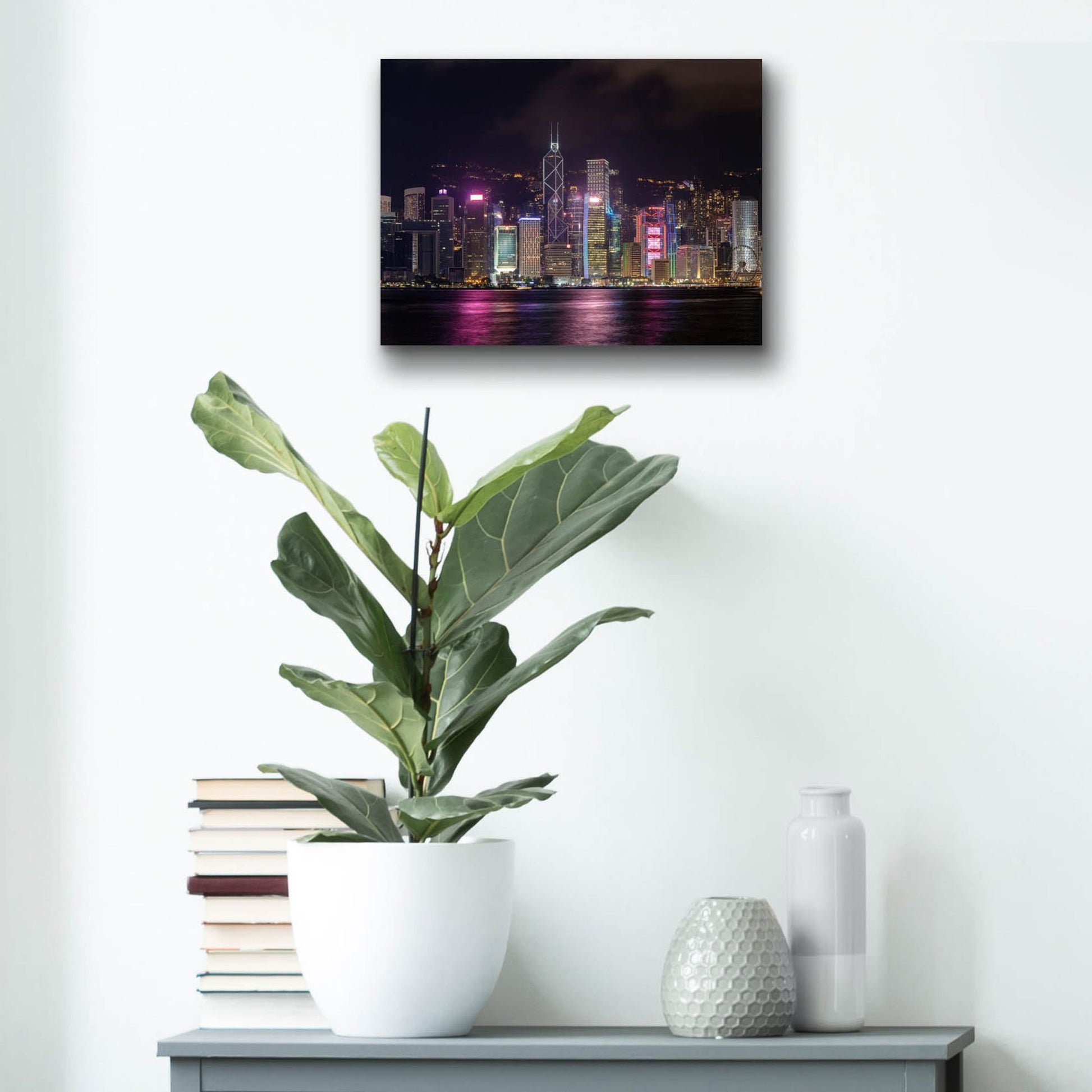 Epic Art 'Good Night Hong Kong Crop' by Epic Portfolio, Acrylic Glass Wall Art,16x12