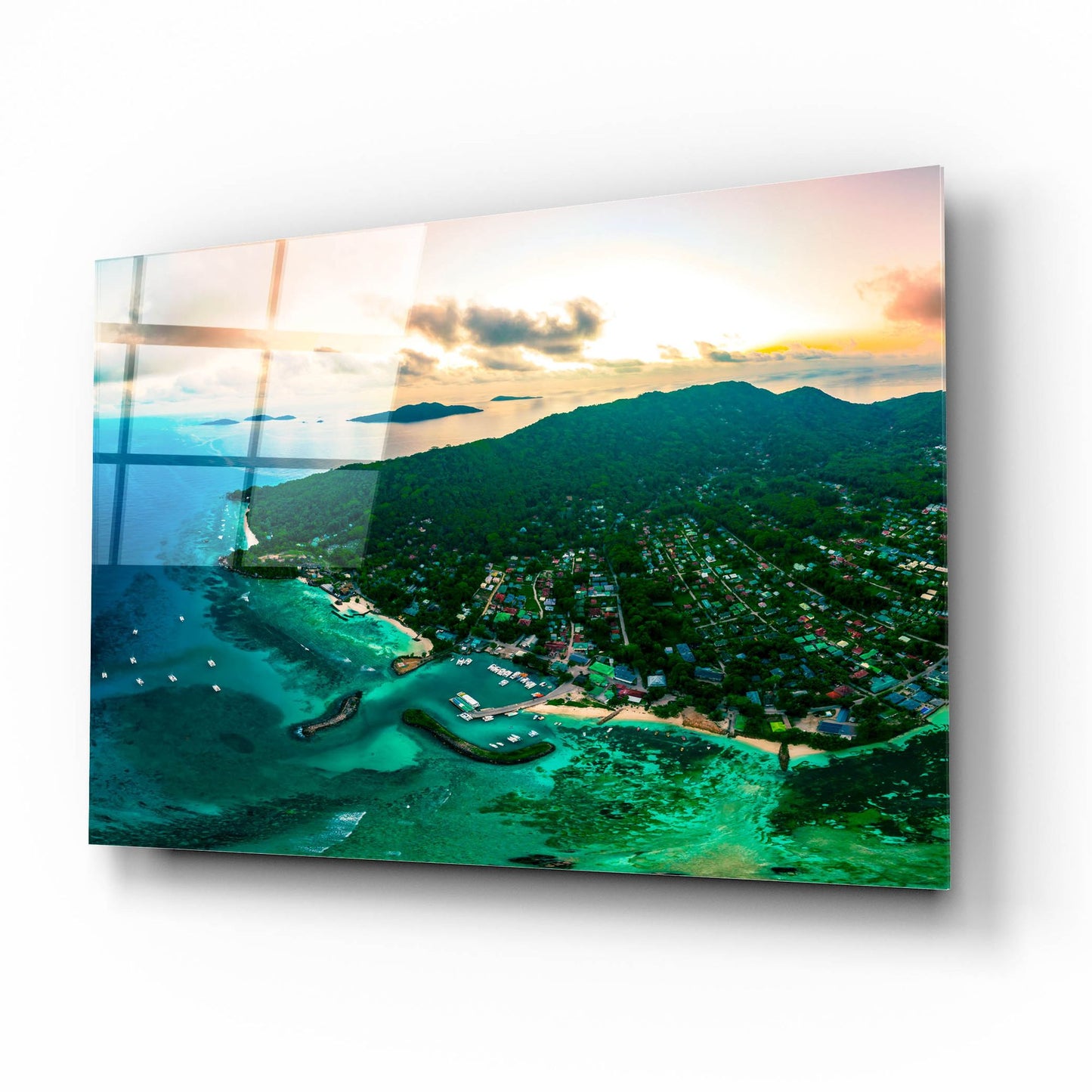 Epic Art 'La Digue 3 Crop' by Epic Portfolio, Acrylic Glass Wall Art,16x12