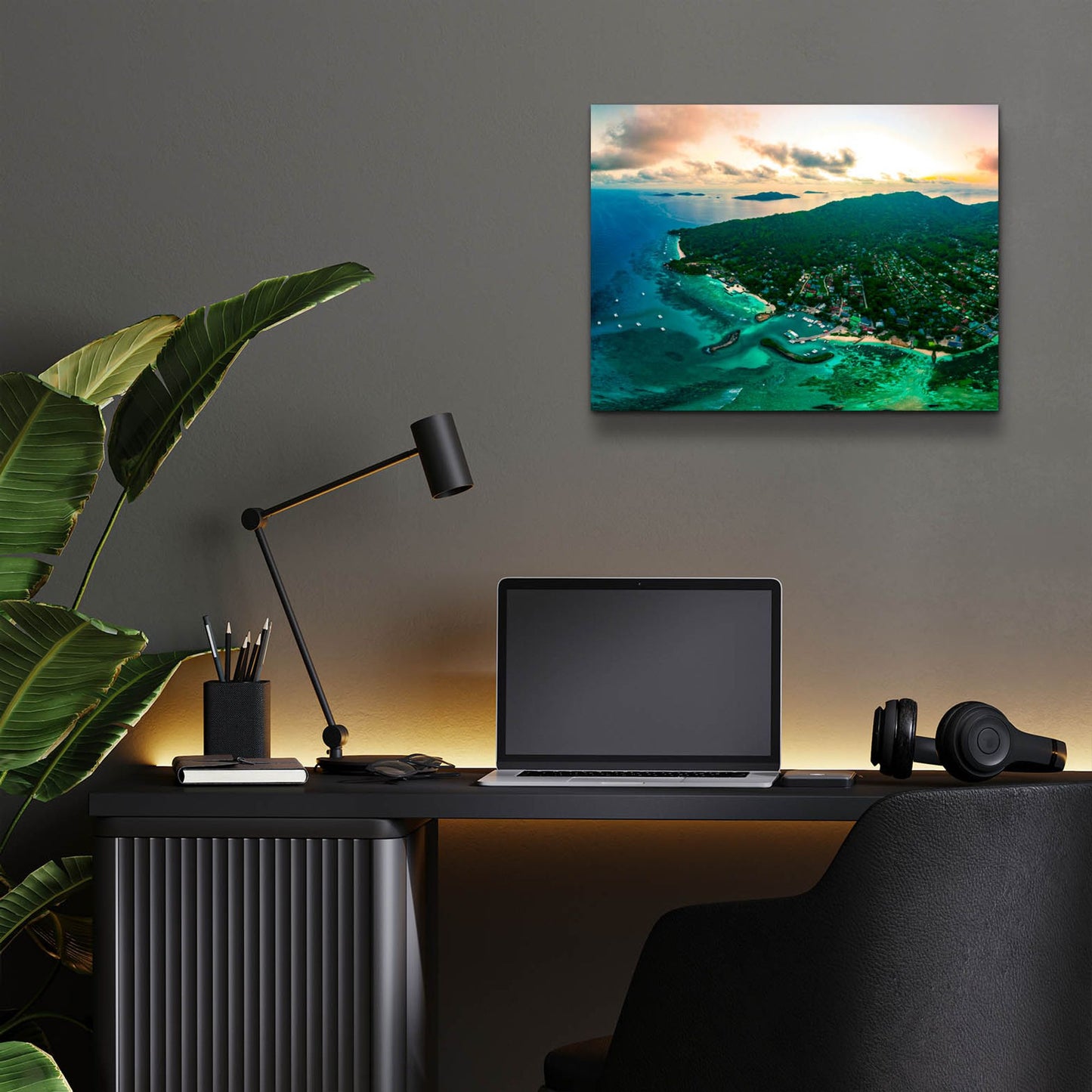 Epic Art 'La Digue 3 Crop' by Epic Portfolio, Acrylic Glass Wall Art,16x12