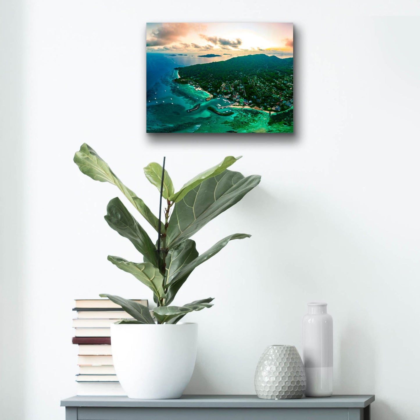 Epic Art 'La Digue 3 Crop' by Epic Portfolio, Acrylic Glass Wall Art,16x12