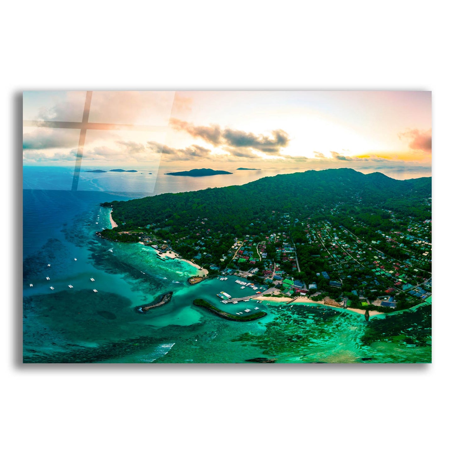 Epic Art 'La Digue 3 Crop' by Epic Portfolio, Acrylic Glass Wall Art,16x12