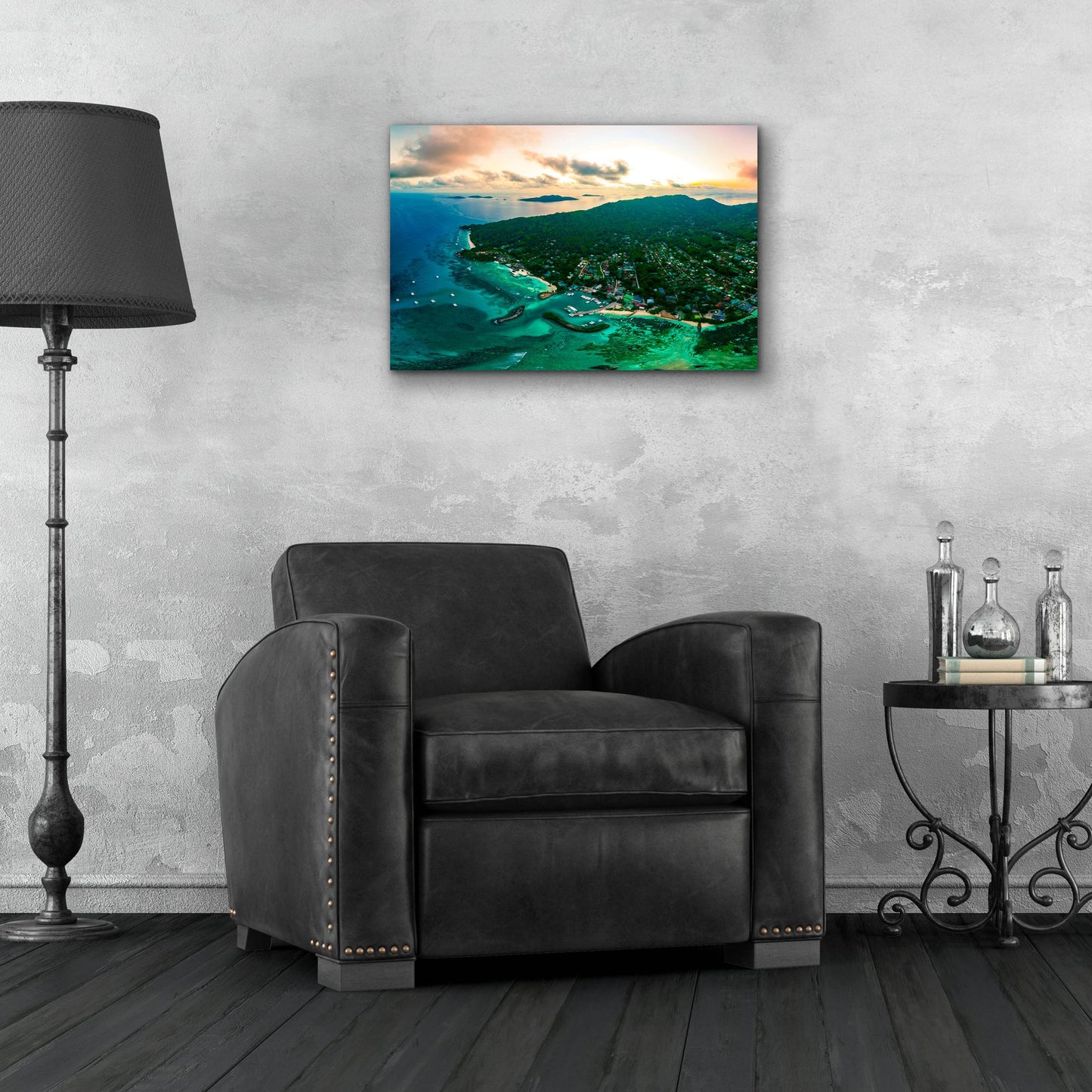 Epic Art 'La Digue 3 Crop' by Epic Portfolio, Acrylic Glass Wall Art,24x16