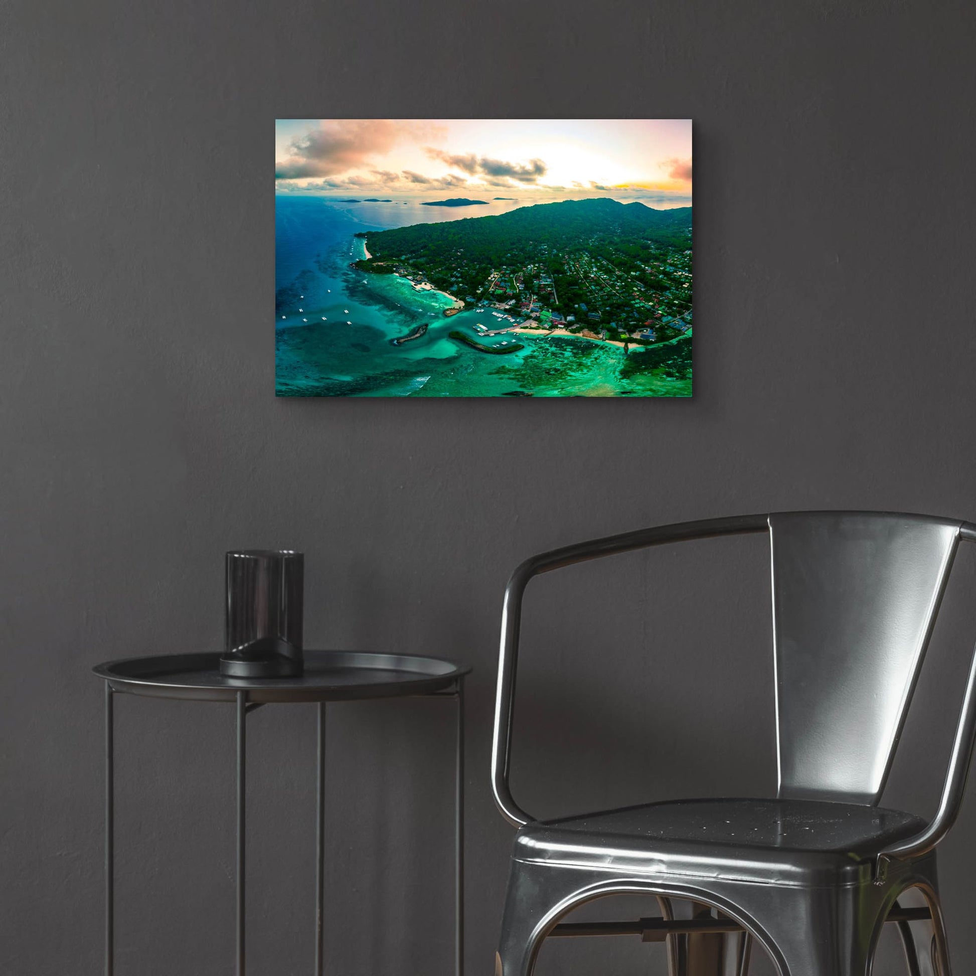 Epic Art 'La Digue 3 Crop' by Epic Portfolio, Acrylic Glass Wall Art,24x16