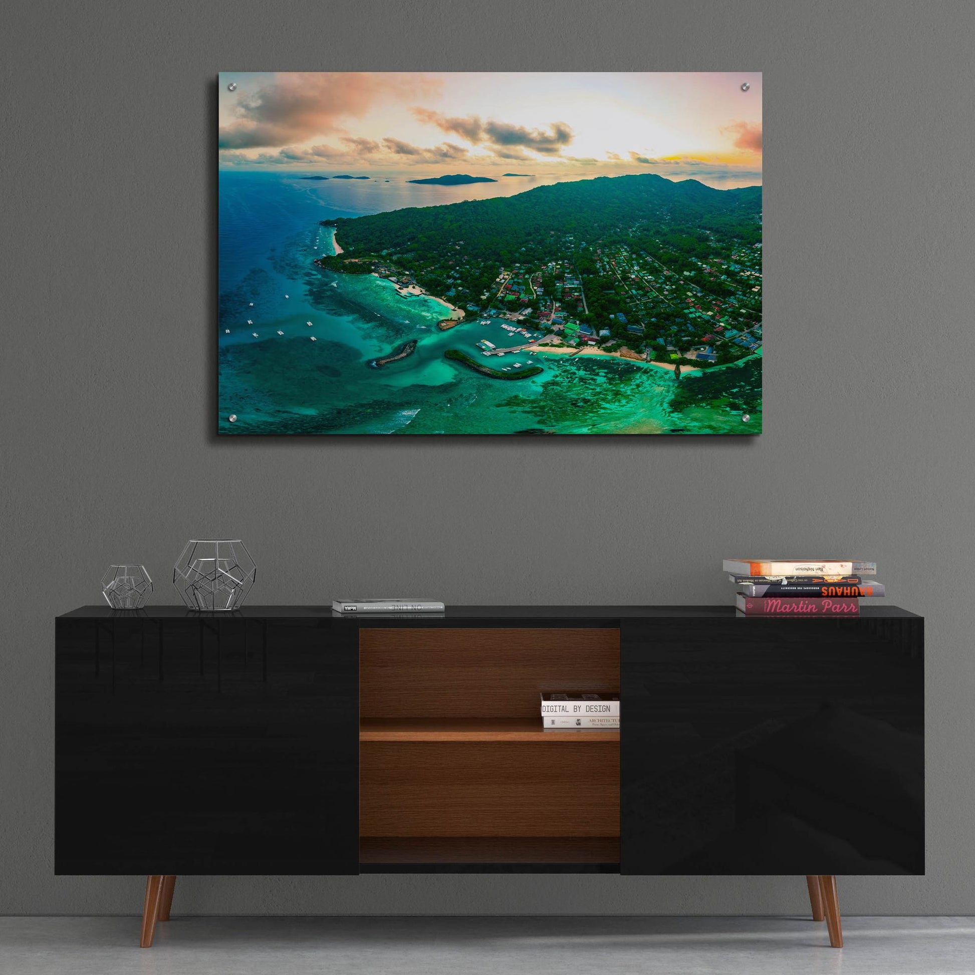 Epic Art 'La Digue 3 Crop' by Epic Portfolio, Acrylic Glass Wall Art,36x24