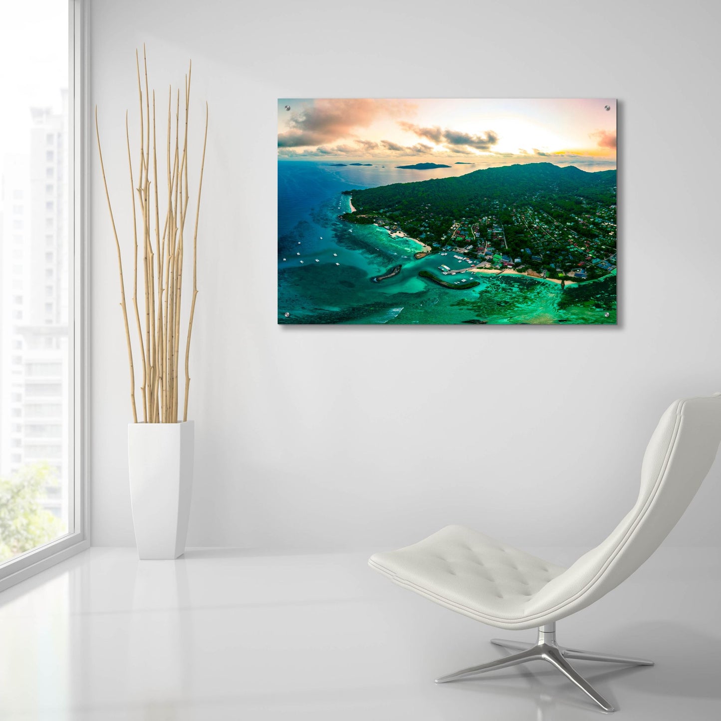 Epic Art 'La Digue 3 Crop' by Epic Portfolio, Acrylic Glass Wall Art,36x24