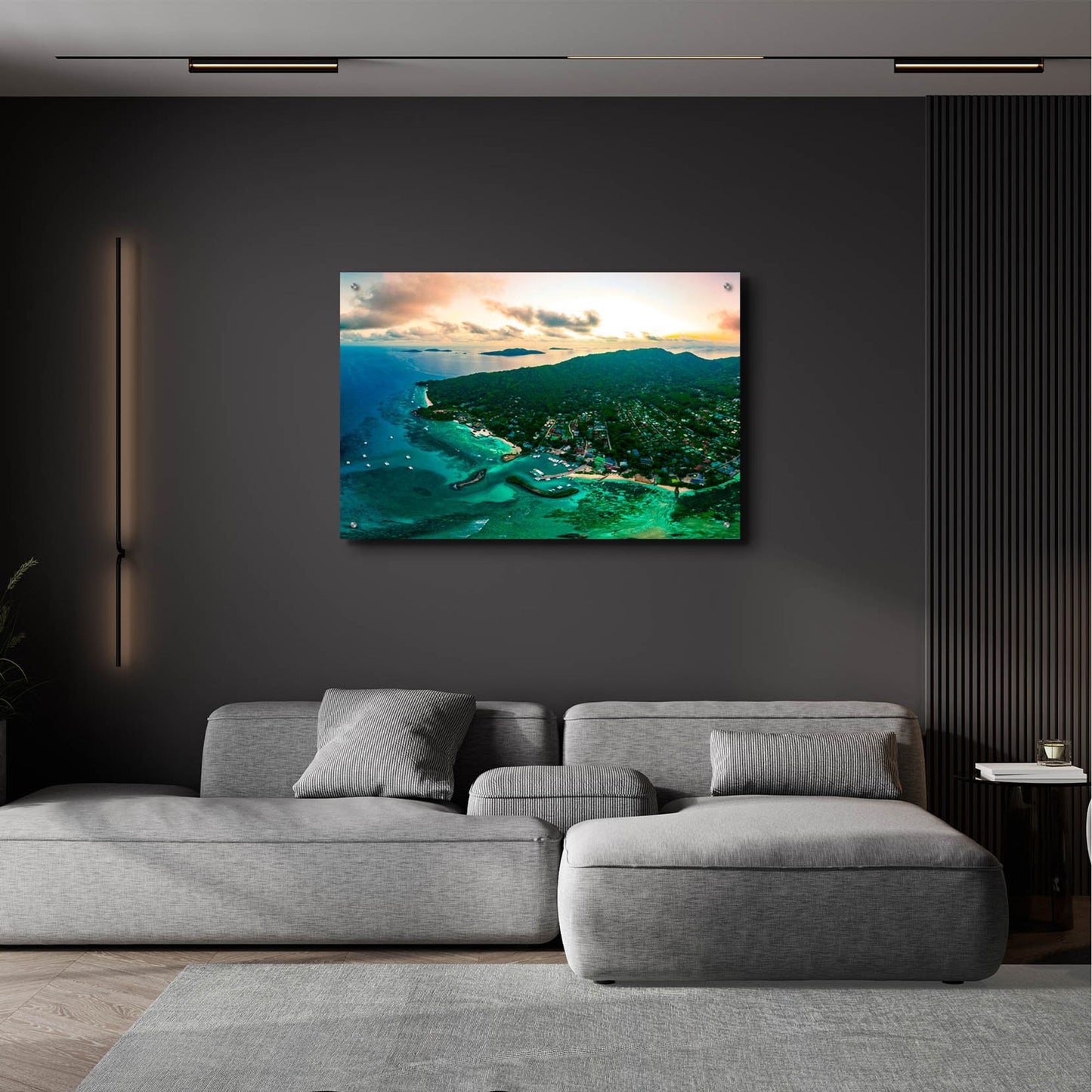 Epic Art 'La Digue 3 Crop' by Epic Portfolio, Acrylic Glass Wall Art,36x24