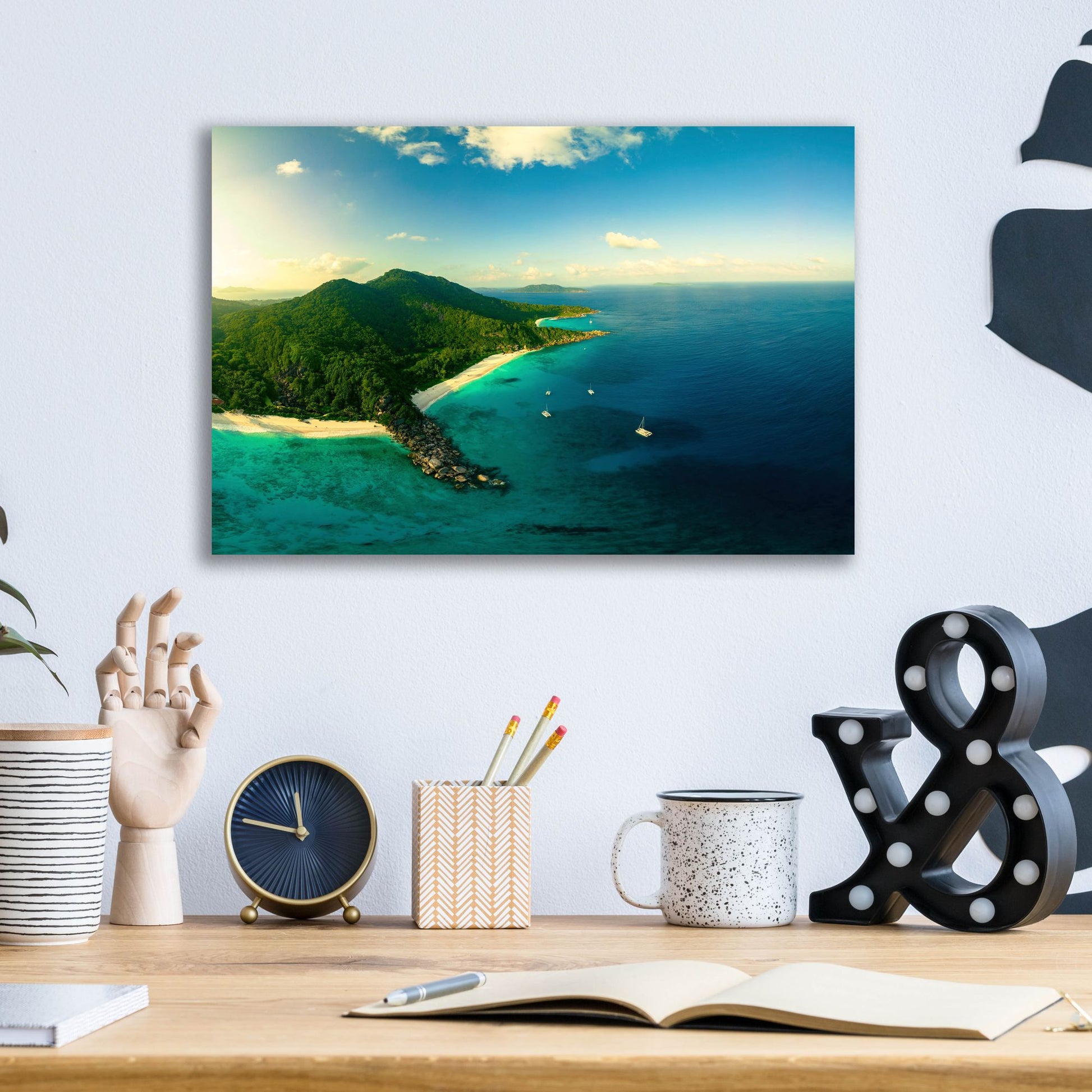 Epic Art 'LaDigue Crop' by Epic Portfolio, Acrylic Glass Wall Art,16x12