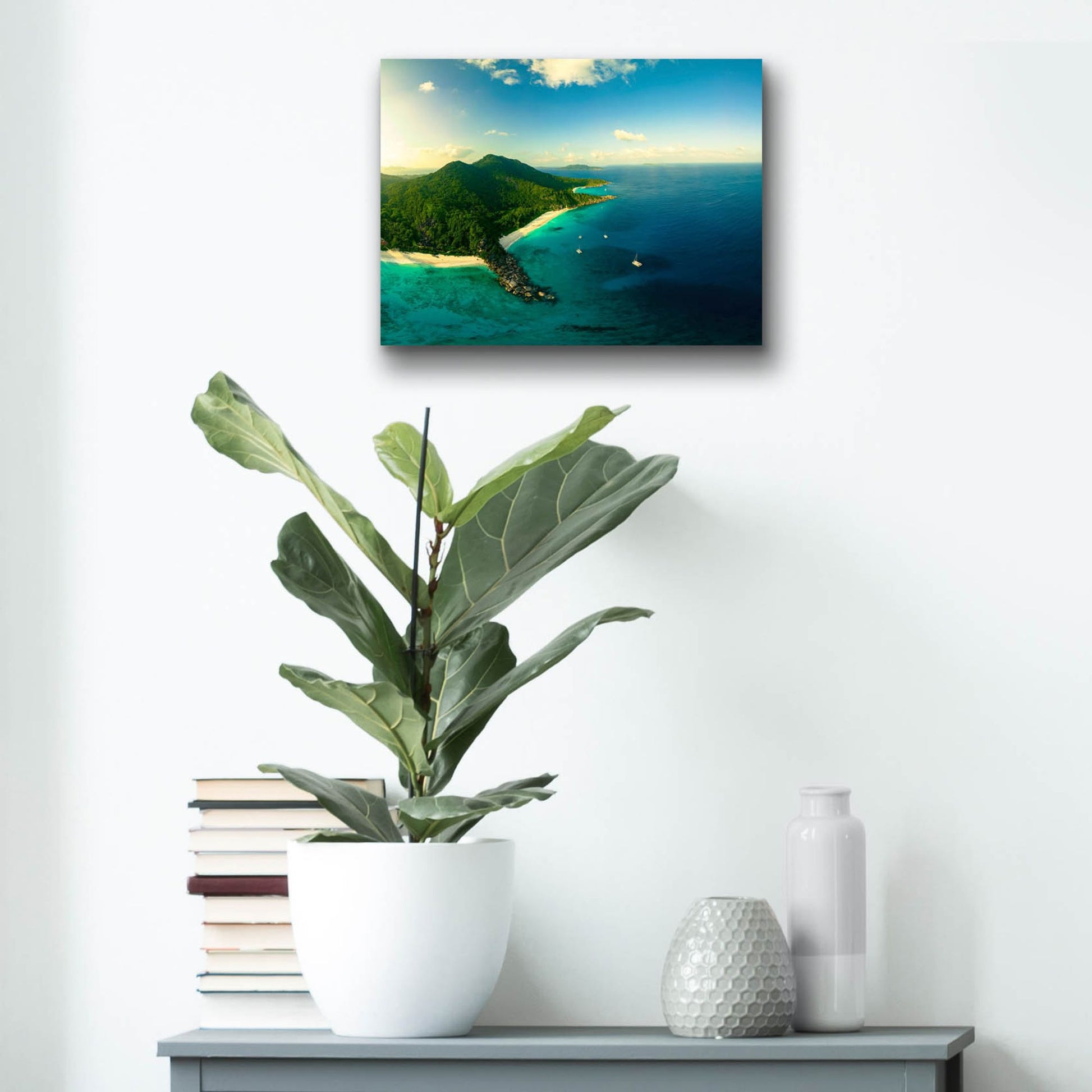 Epic Art 'LaDigue Crop' by Epic Portfolio, Acrylic Glass Wall Art,16x12