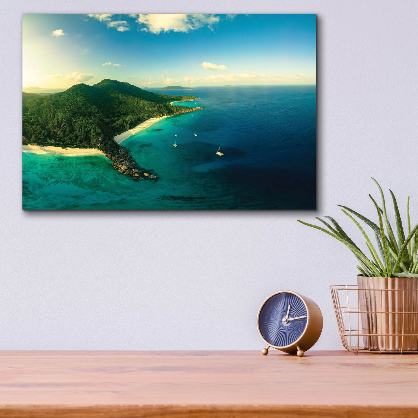 Epic Art 'LaDigue Crop' by Epic Portfolio, Acrylic Glass Wall Art,16x12