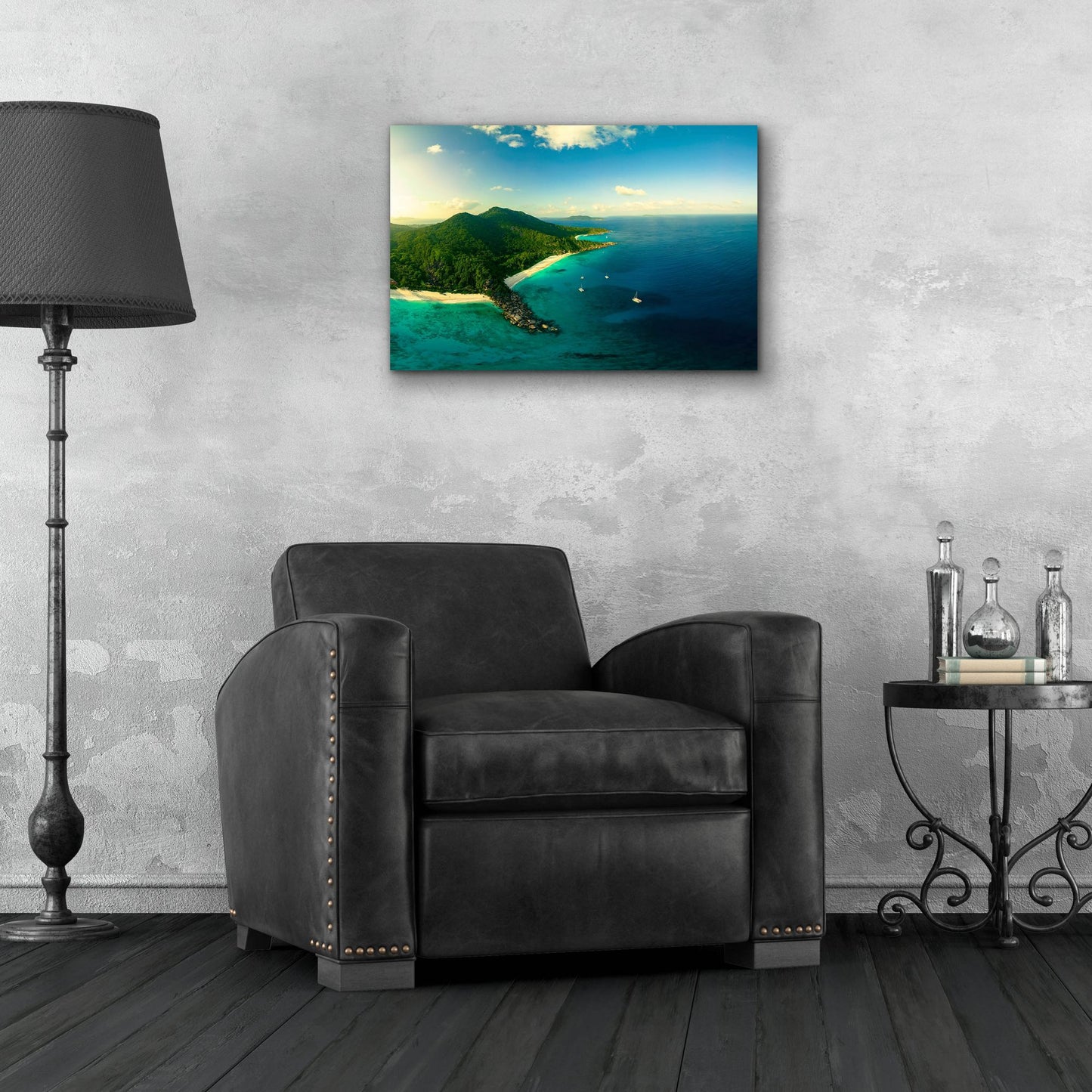 Epic Art 'LaDigue Crop' by Epic Portfolio, Acrylic Glass Wall Art,24x16