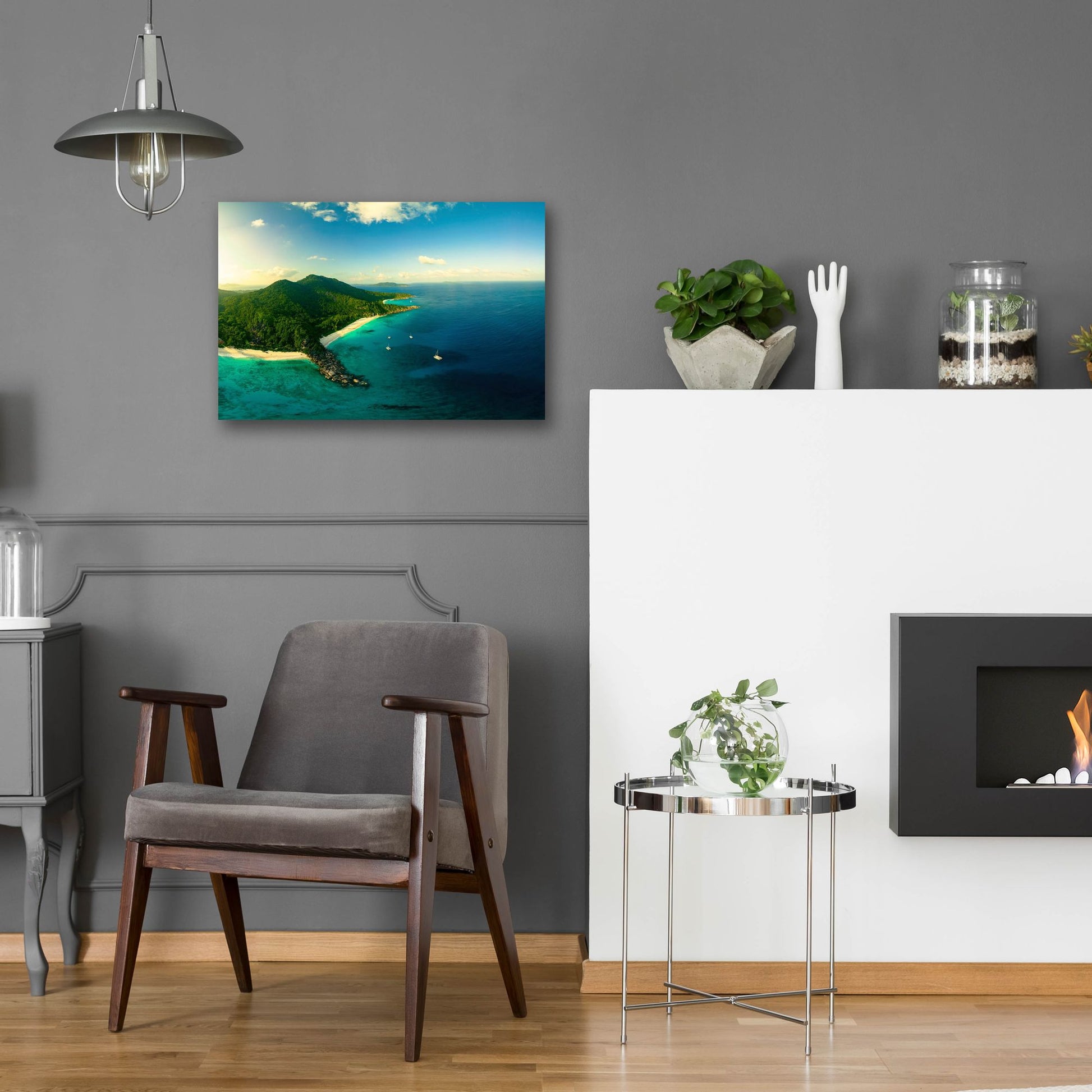 Epic Art 'LaDigue Crop' by Epic Portfolio, Acrylic Glass Wall Art,24x16