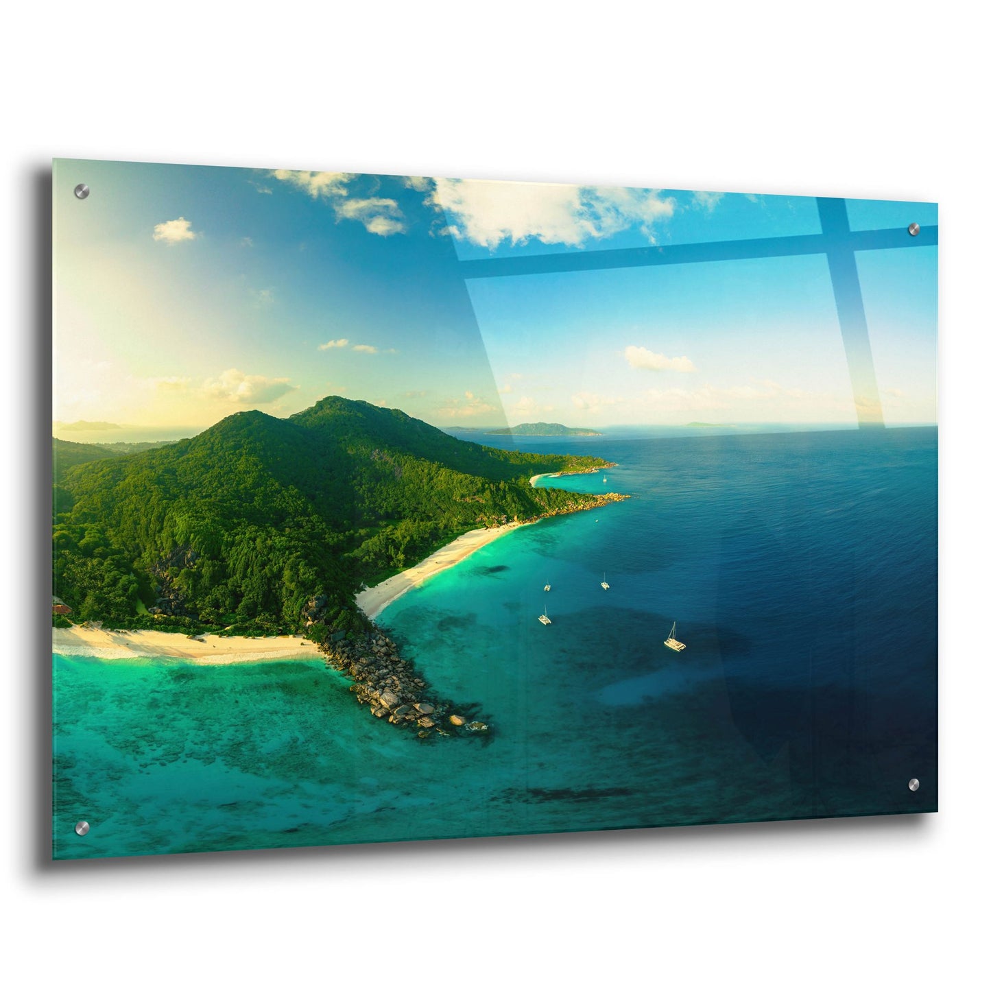 Epic Art 'LaDigue Crop' by Epic Portfolio, Acrylic Glass Wall Art,36x24