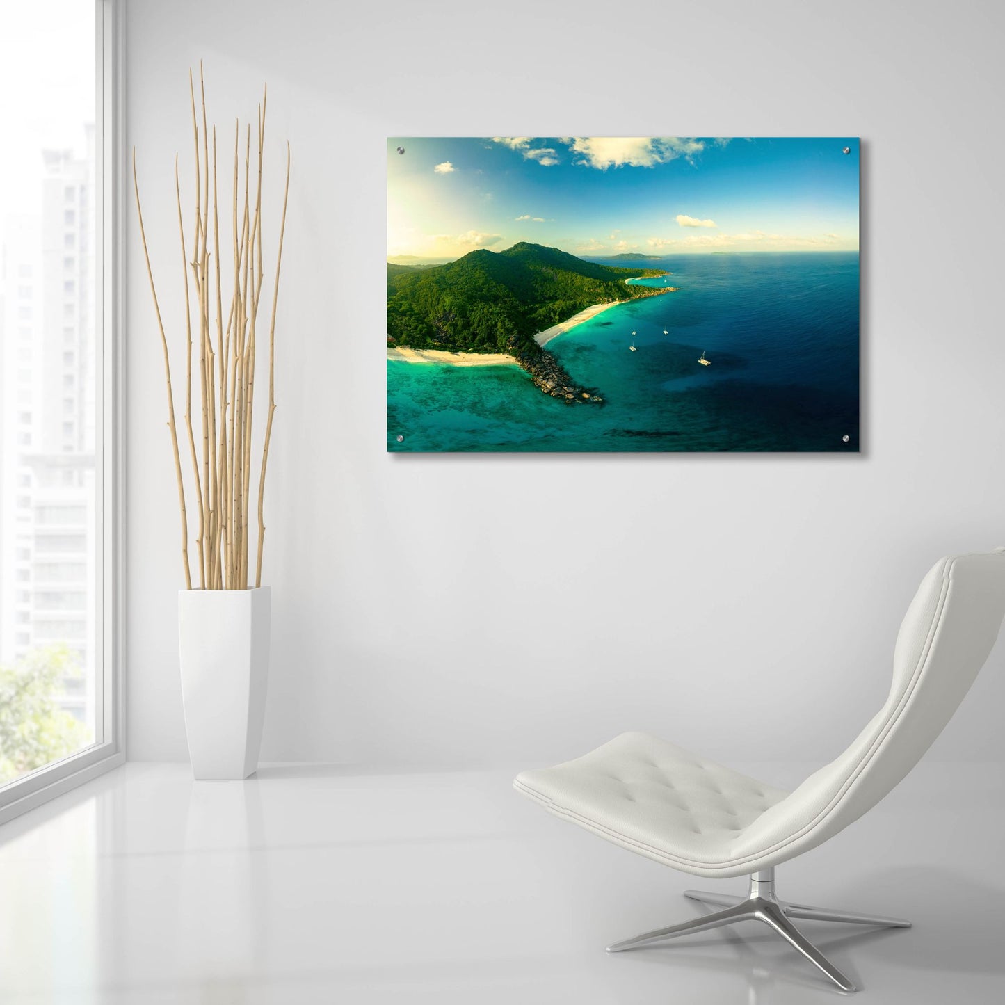 Epic Art 'LaDigue Crop' by Epic Portfolio, Acrylic Glass Wall Art,36x24