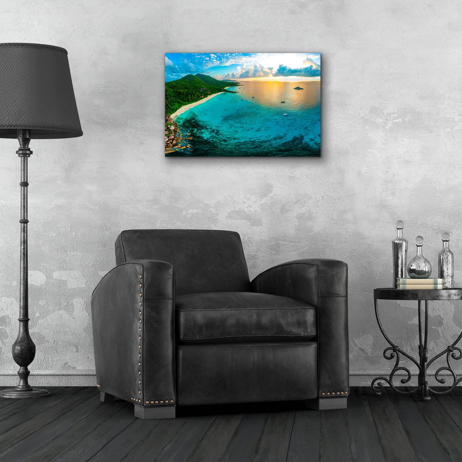 Epic Art 'LaDigue 2 Crop' by Epic Portfolio, Acrylic Glass Wall Art,24x16