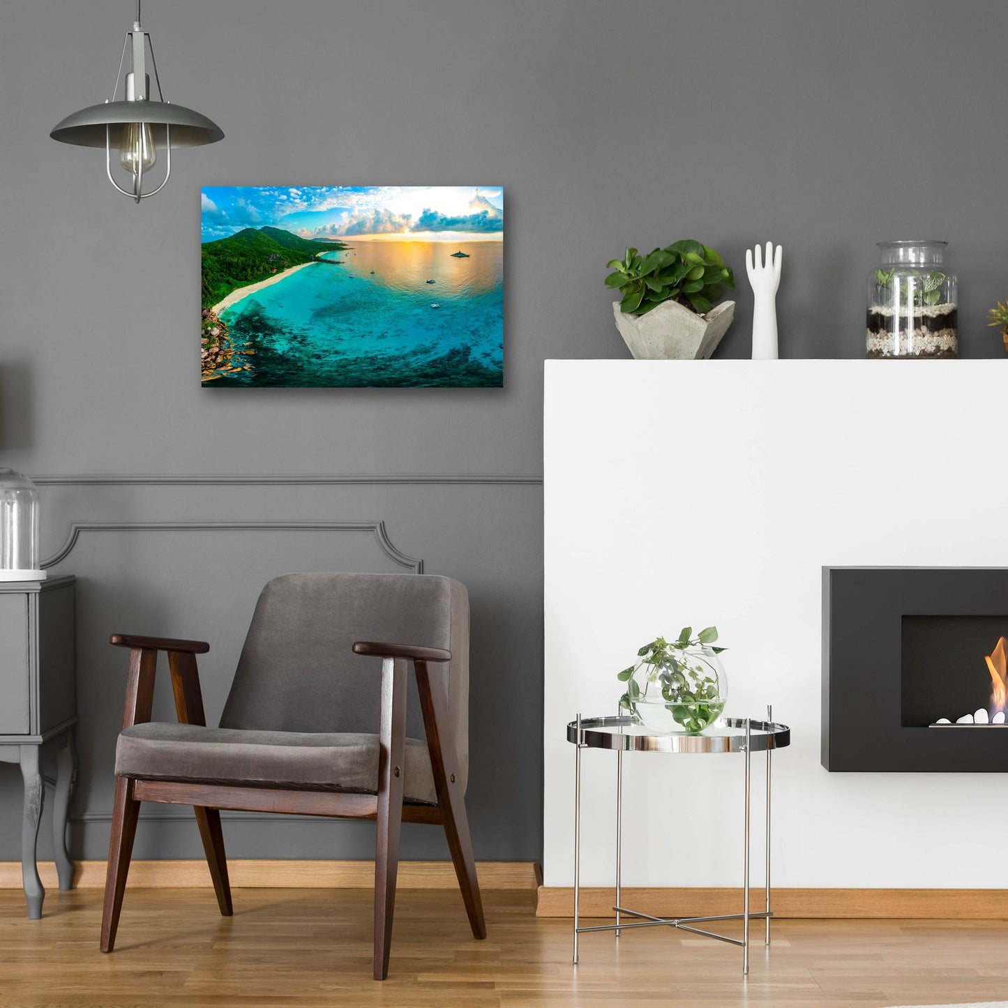 Epic Art 'LaDigue 2 Crop' by Epic Portfolio, Acrylic Glass Wall Art,24x16