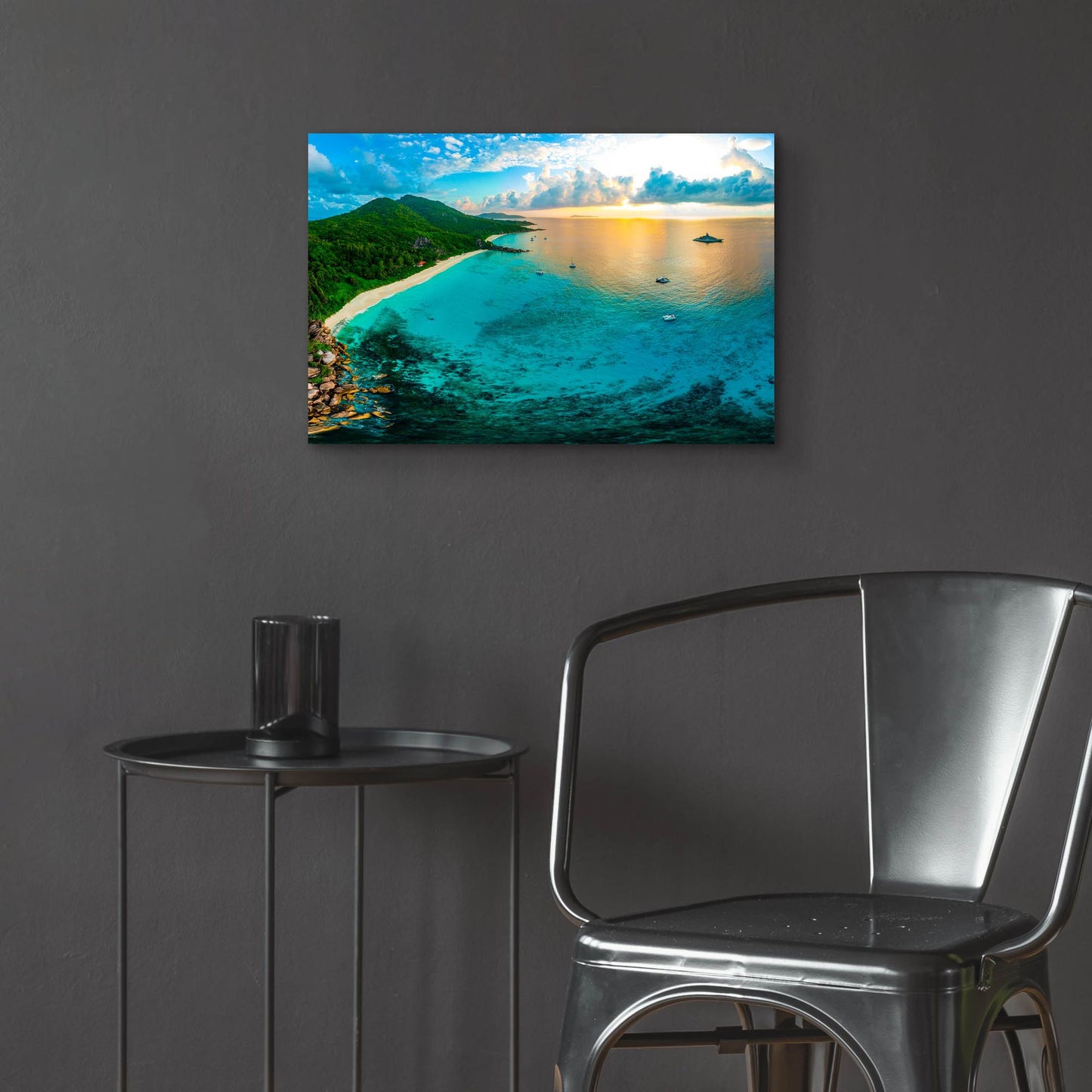 Epic Art 'LaDigue 2 Crop' by Epic Portfolio, Acrylic Glass Wall Art,24x16