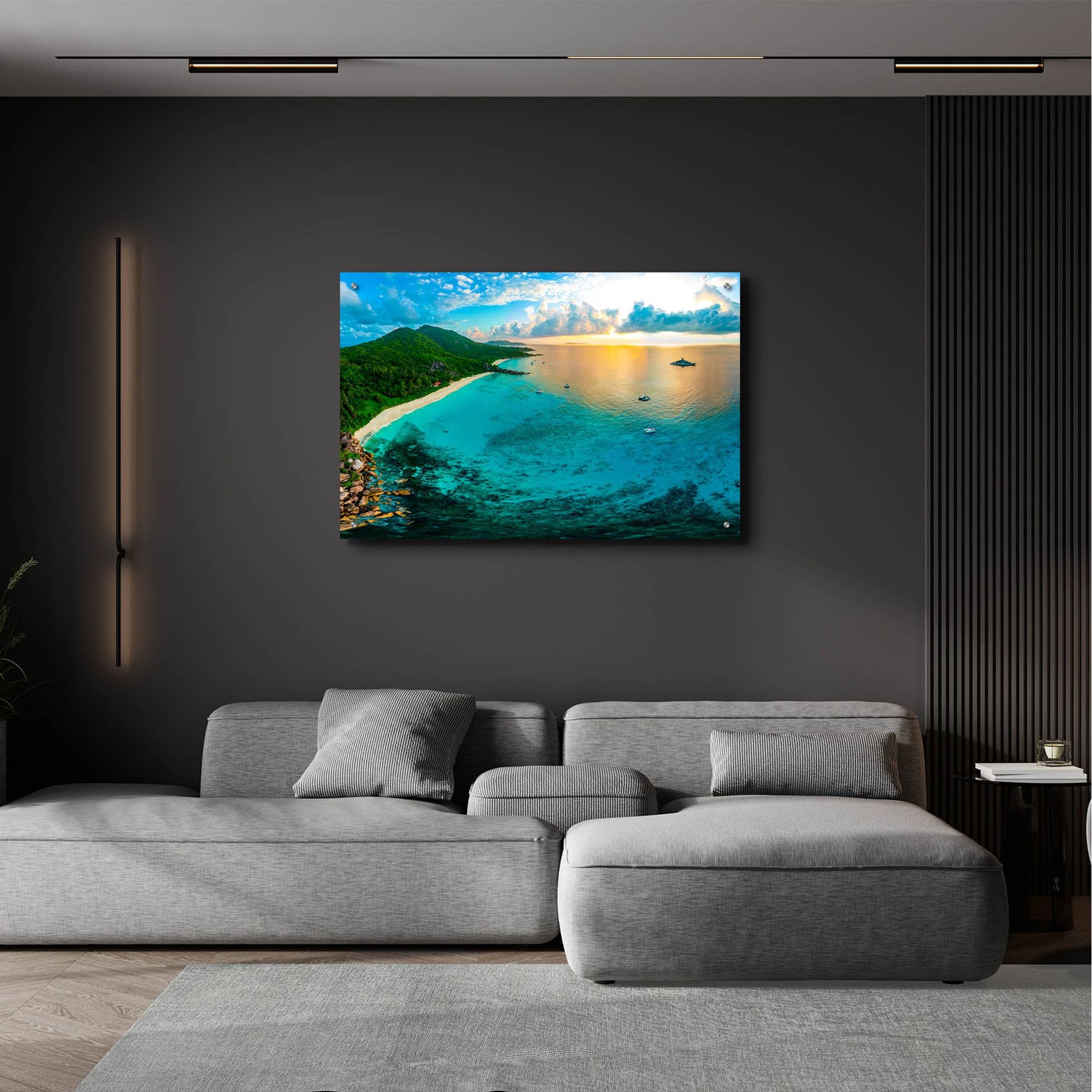 Epic Art 'LaDigue 2 Crop' by Epic Portfolio, Acrylic Glass Wall Art,36x24