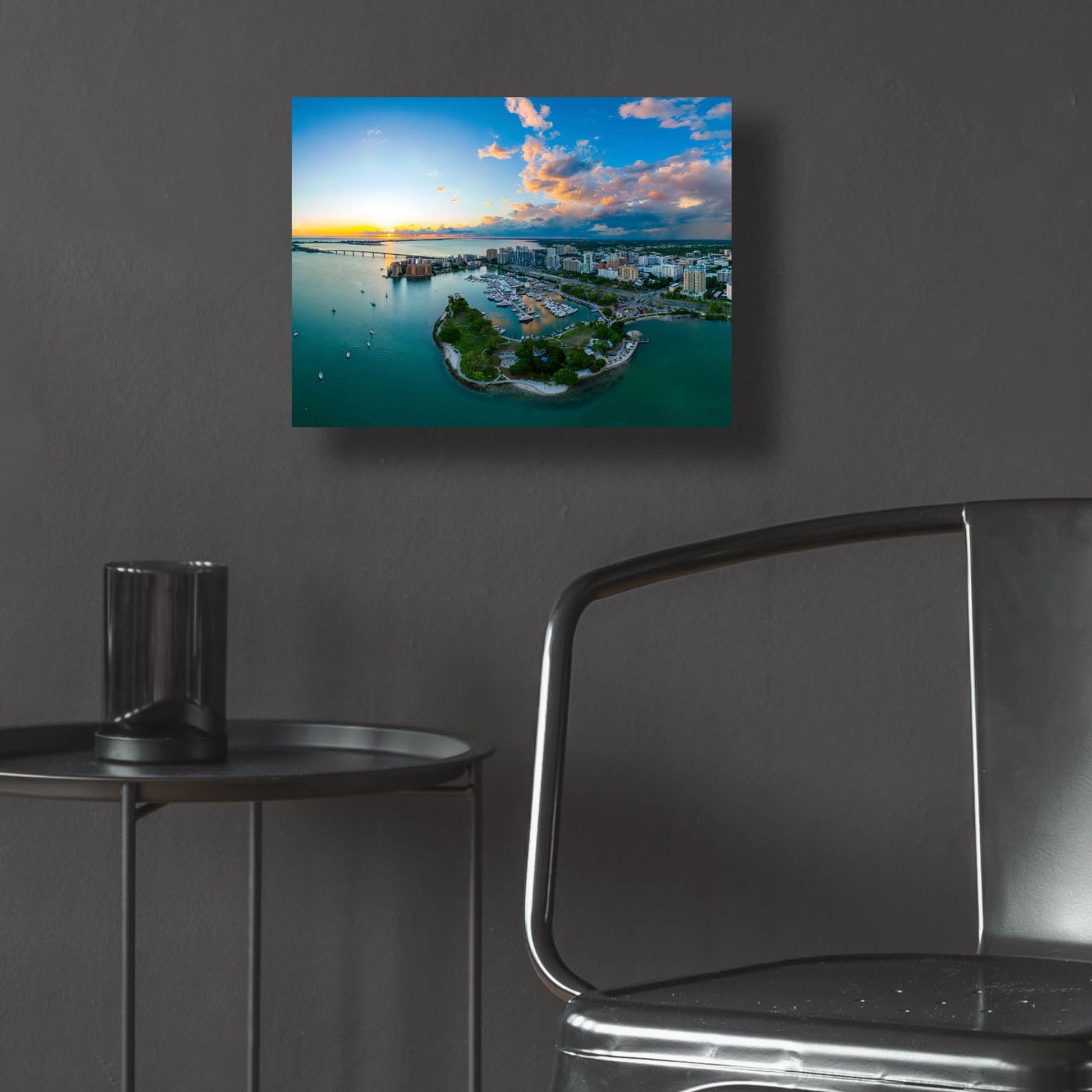 Epic Art 'Sarasota Sunset 2 Crop' by Epic Portfolio, Acrylic Glass Wall Art,16x12