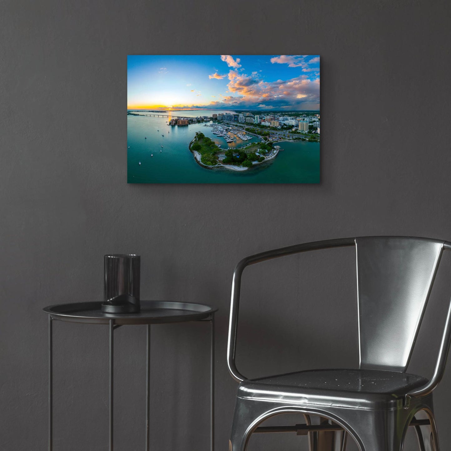 Epic Art 'Sarasota Sunset 2 Crop' by Epic Portfolio, Acrylic Glass Wall Art,24x16