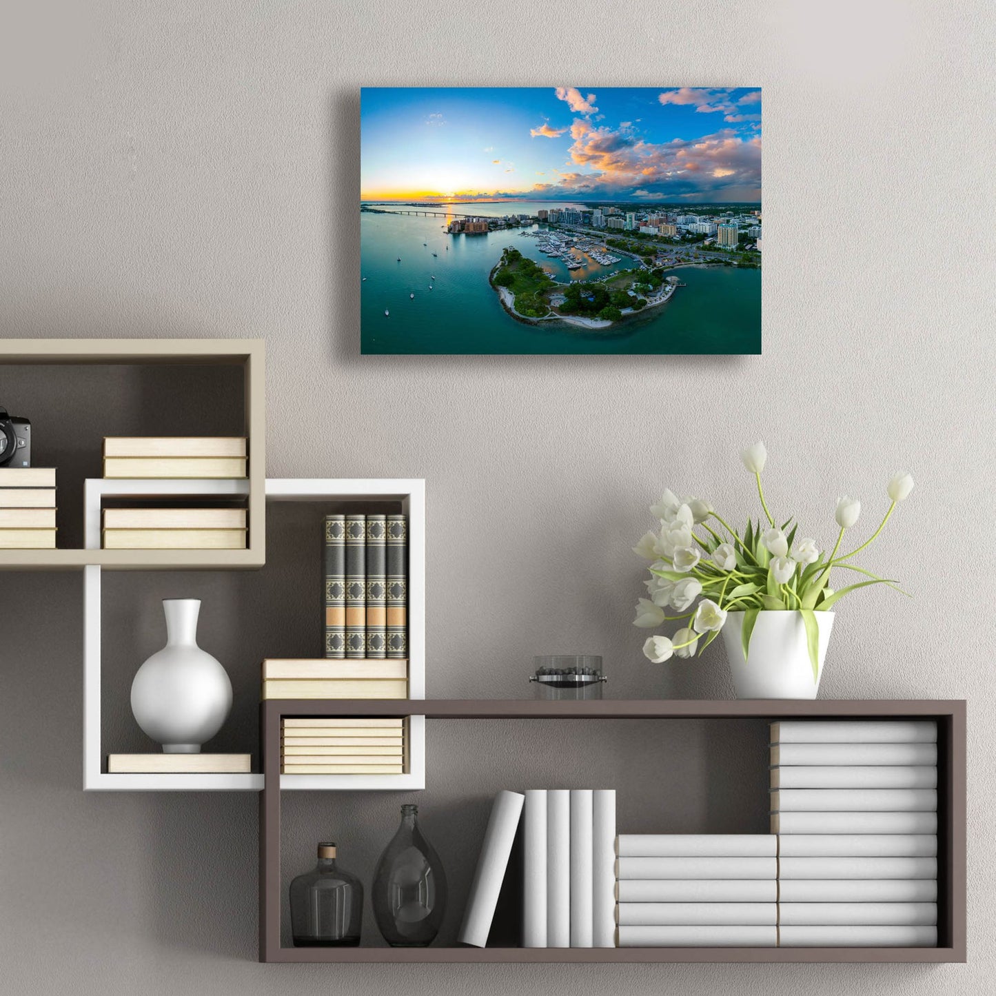 Epic Art 'Sarasota Sunset 2 Crop' by Epic Portfolio, Acrylic Glass Wall Art,24x16