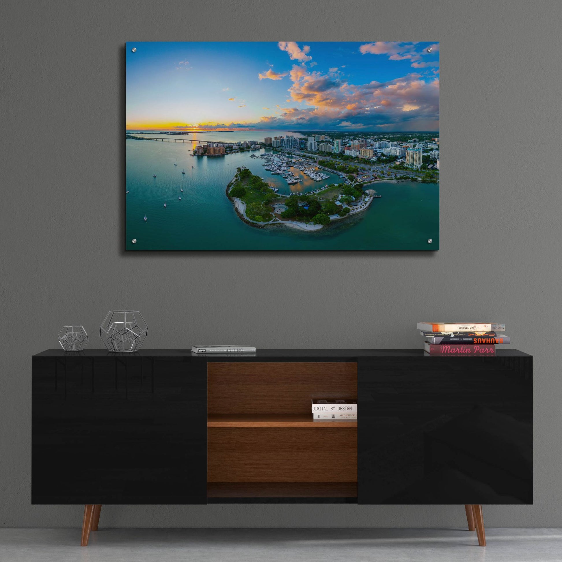 Epic Art 'Sarasota Sunset 2 Crop' by Epic Portfolio, Acrylic Glass Wall Art,36x24