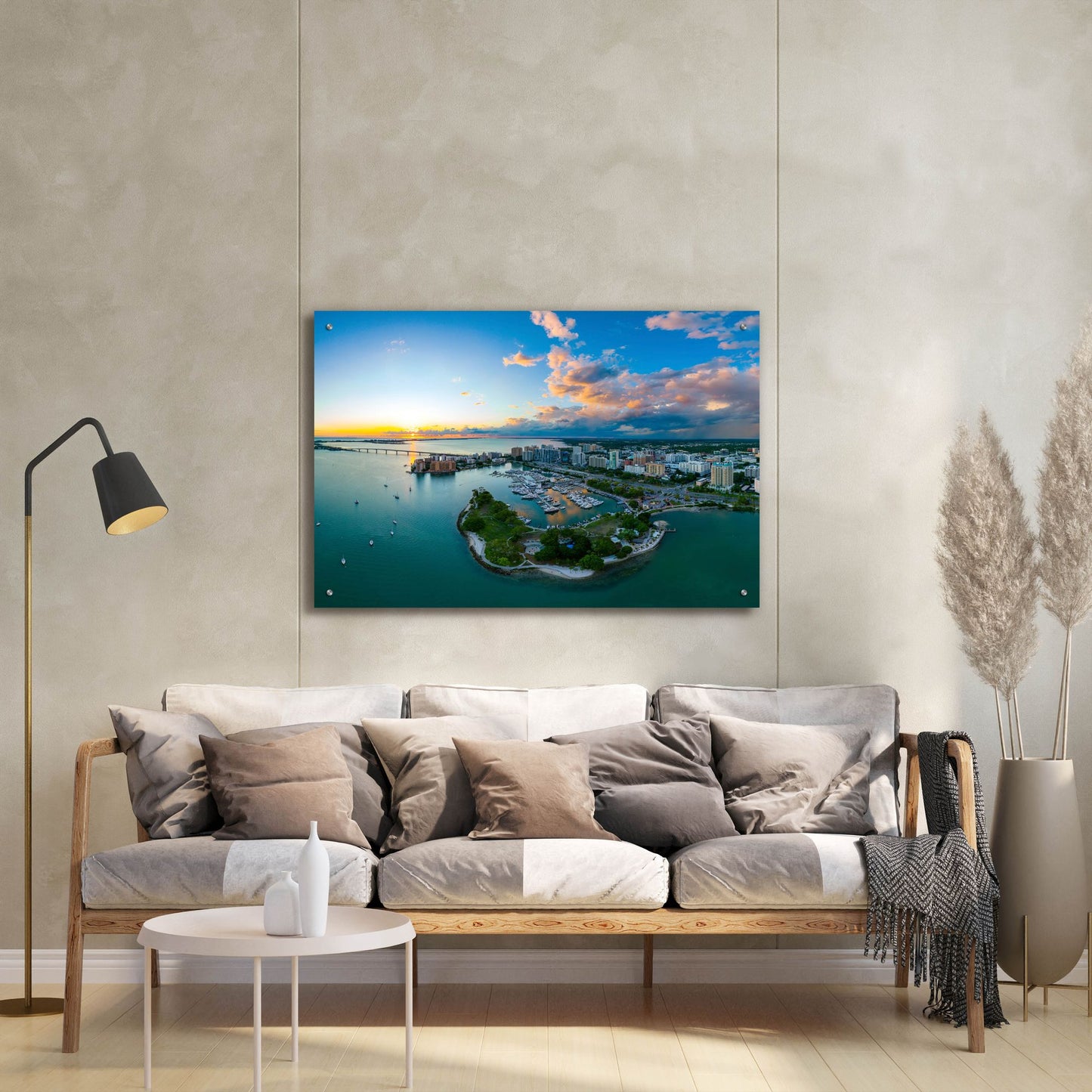 Epic Art 'Sarasota Sunset 2 Crop' by Epic Portfolio, Acrylic Glass Wall Art,36x24