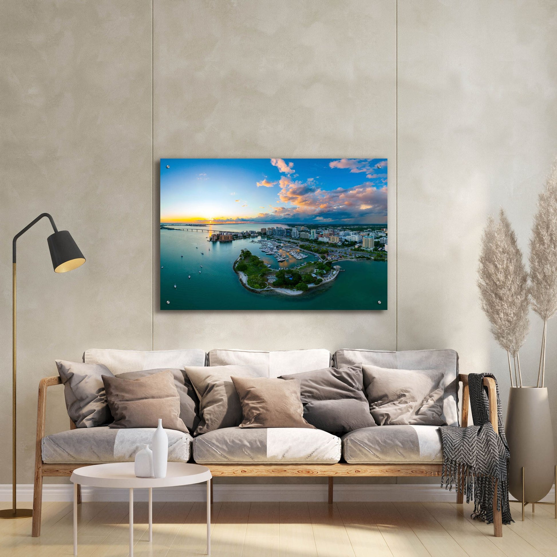 Epic Art 'Sarasota Sunset 2 Crop' by Epic Portfolio, Acrylic Glass Wall Art,36x24