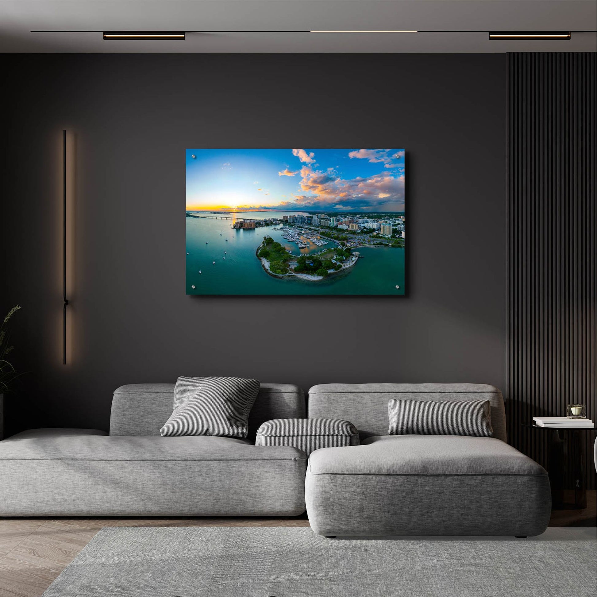 Epic Art 'Sarasota Sunset 2 Crop' by Epic Portfolio, Acrylic Glass Wall Art,36x24