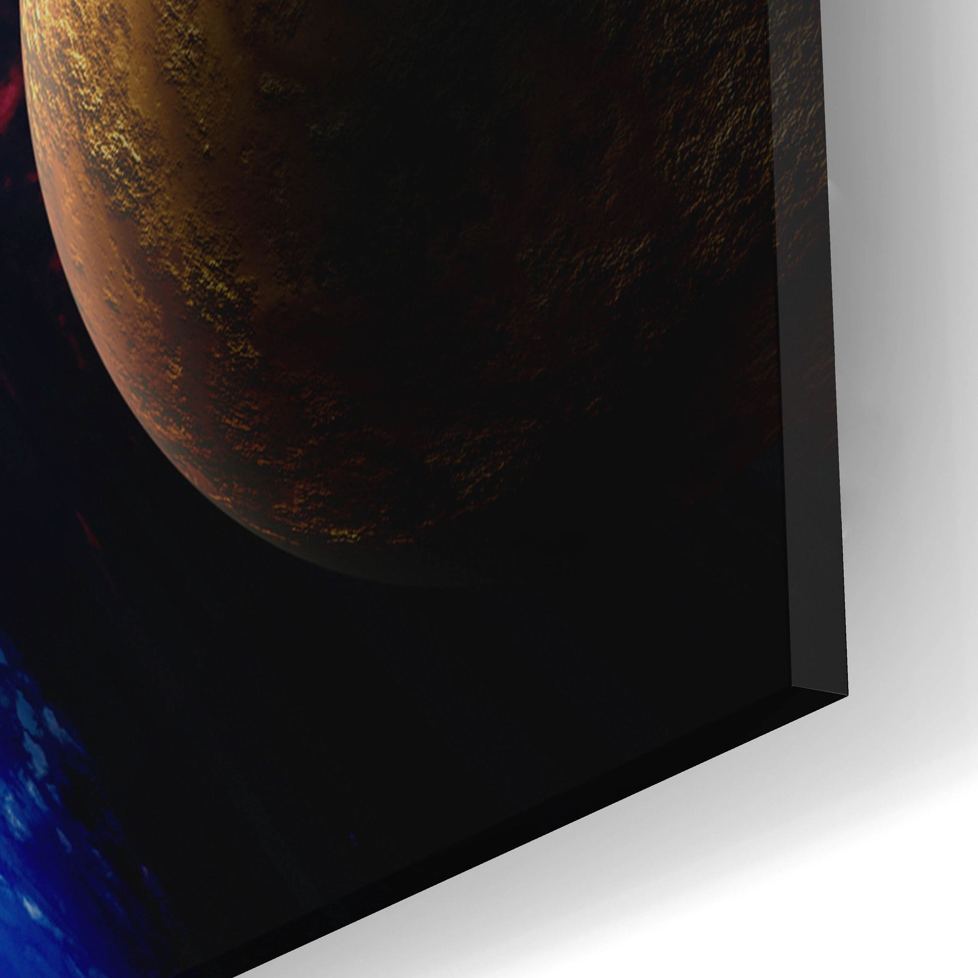 Epic Art 'Space With Planets' by Epic Portfolio, Acrylic Glass Wall Art,16x12