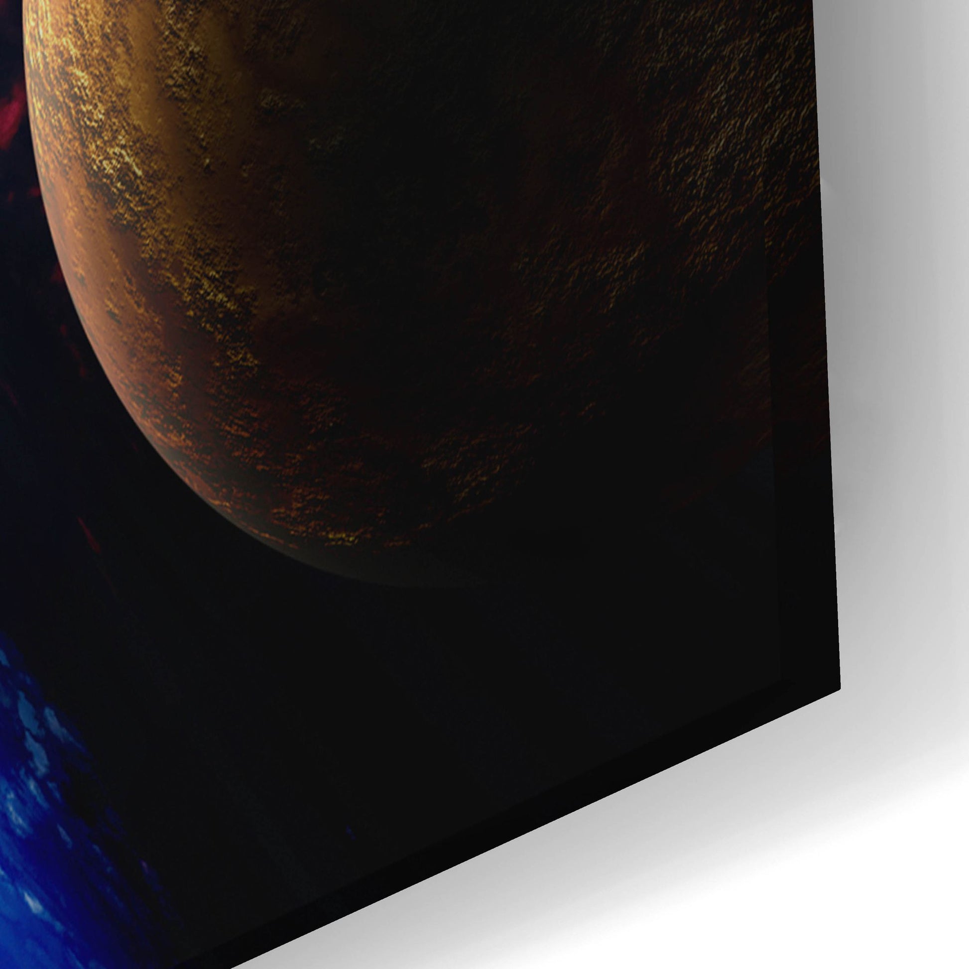 Epic Art 'Space With Planets' by Epic Portfolio, Acrylic Glass Wall Art,24x16