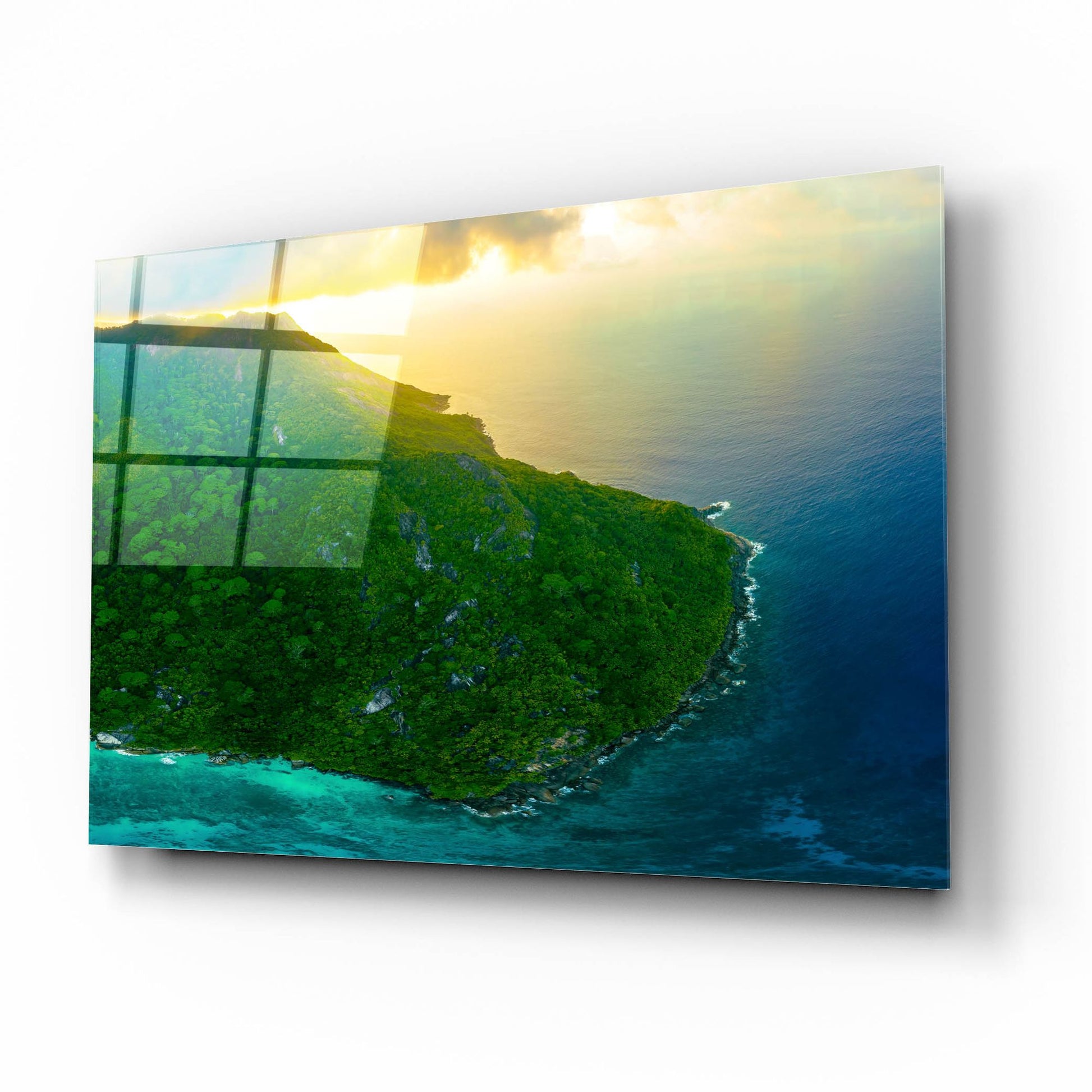 Epic Art 'Green Seychelles Crop' by Epic Portfolio, Acrylic Glass Wall Art,16x12