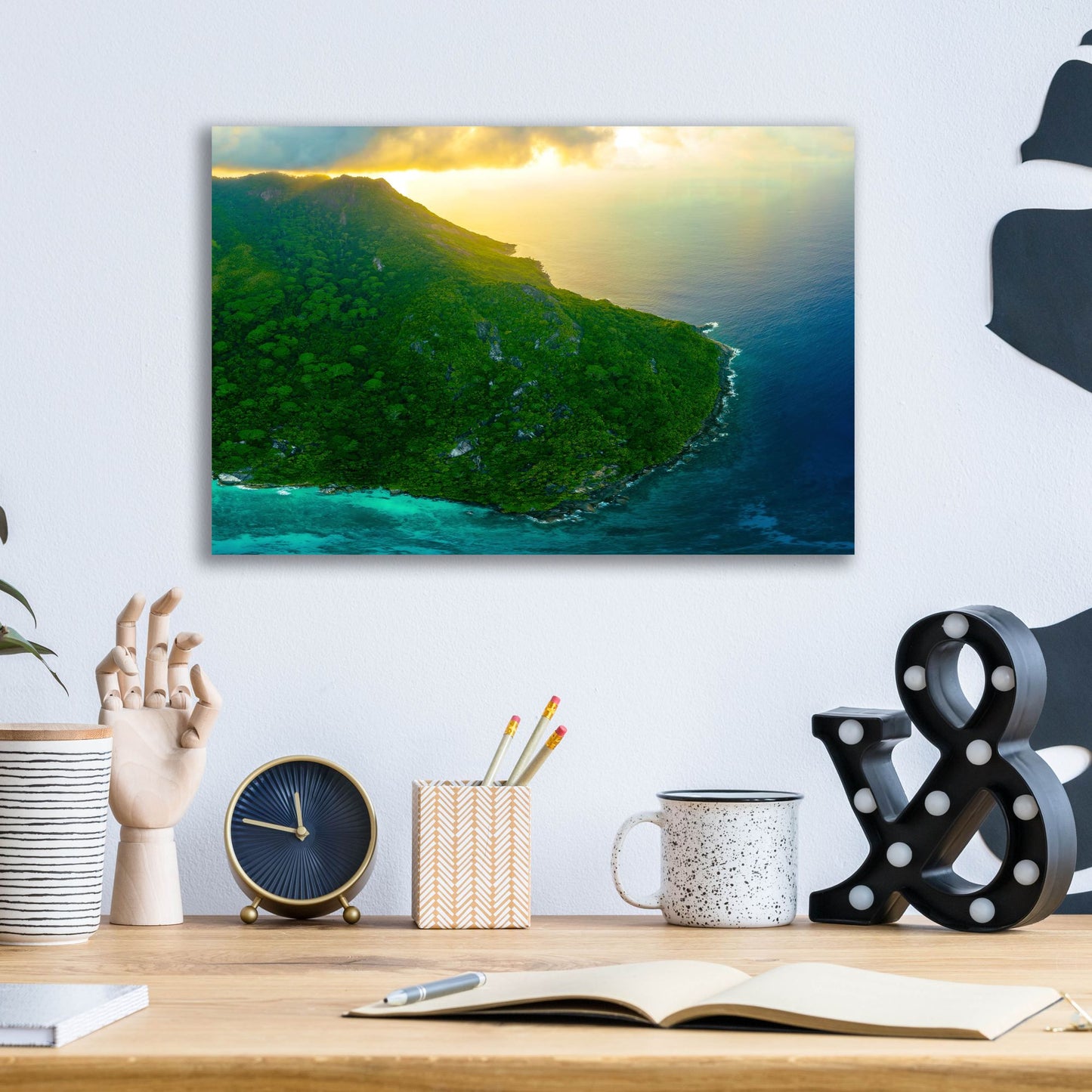 Epic Art 'Green Seychelles Crop' by Epic Portfolio, Acrylic Glass Wall Art,16x12