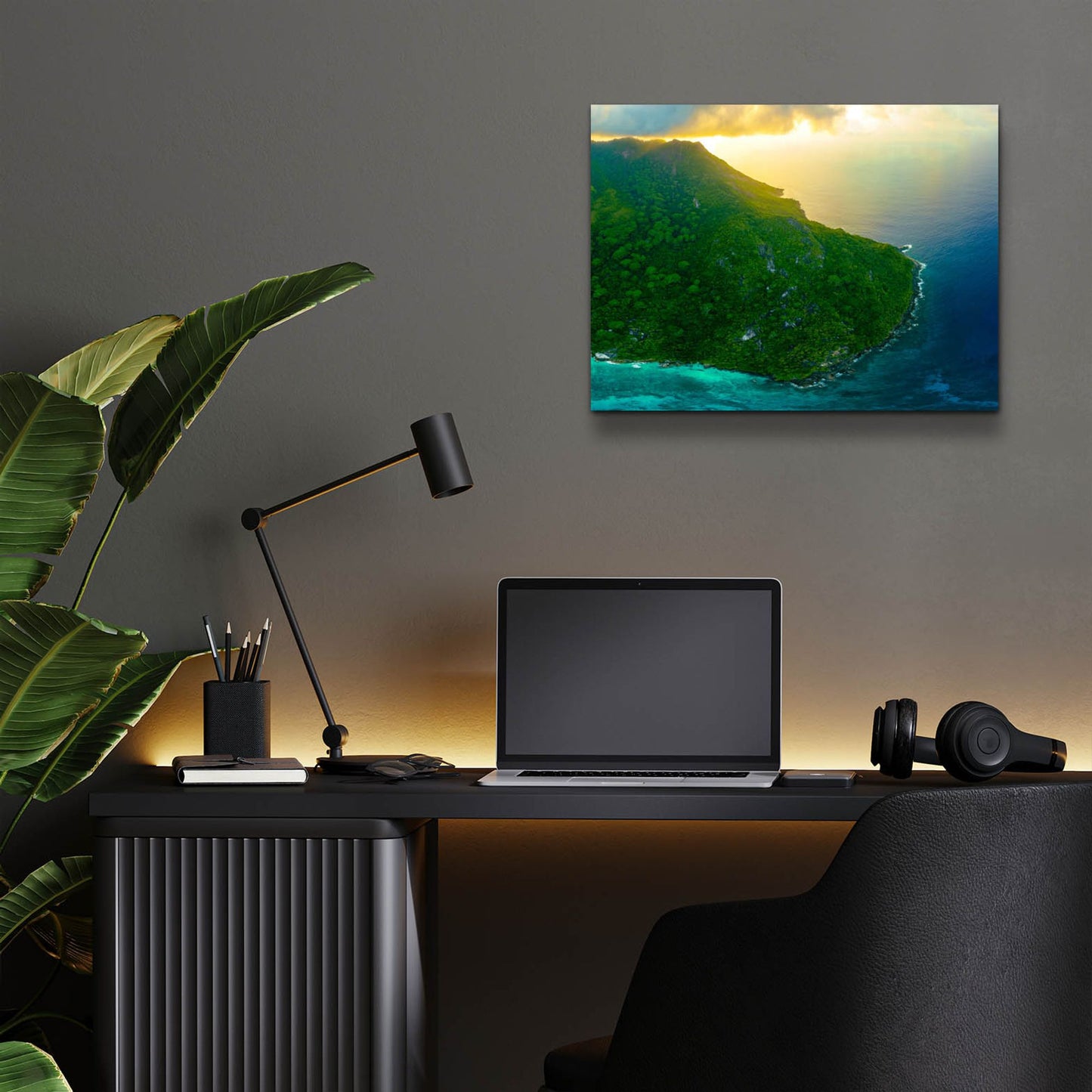 Epic Art 'Green Seychelles Crop' by Epic Portfolio, Acrylic Glass Wall Art,16x12