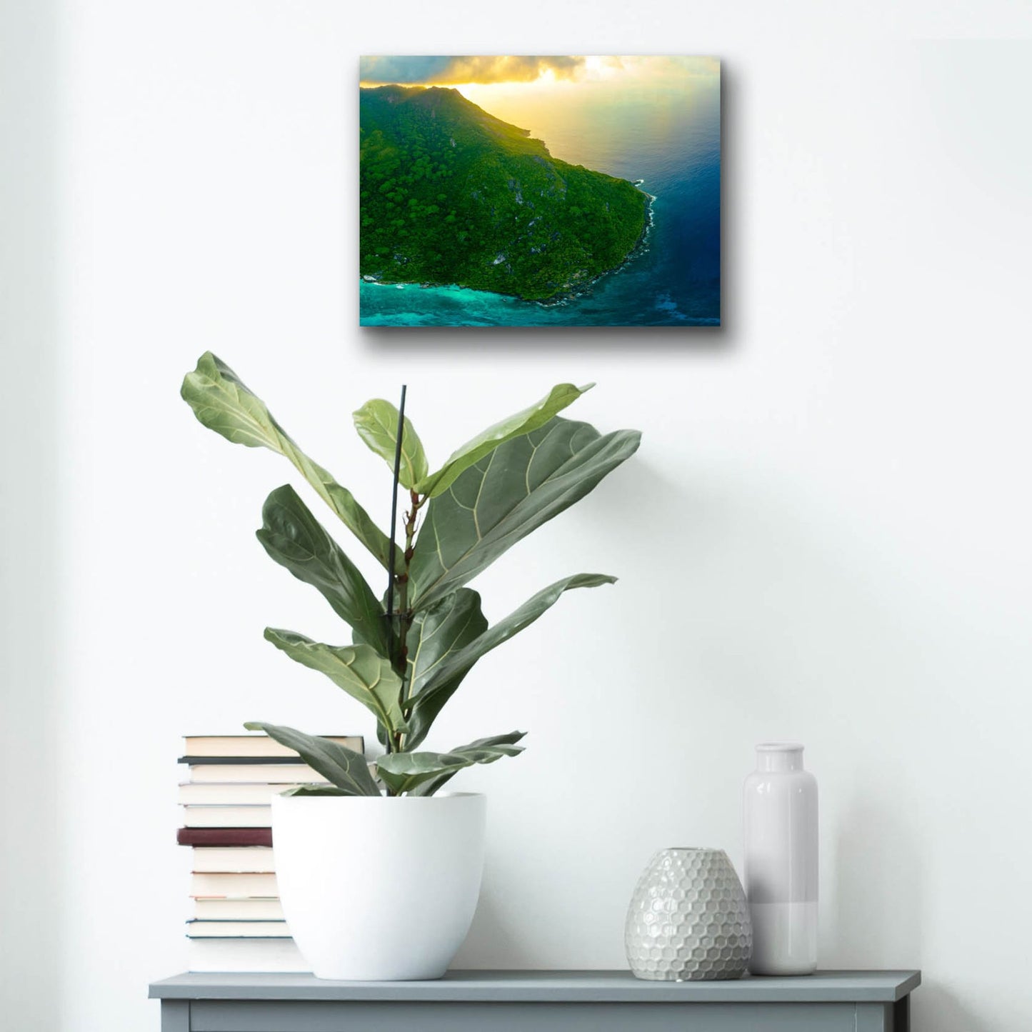 Epic Art 'Green Seychelles Crop' by Epic Portfolio, Acrylic Glass Wall Art,16x12