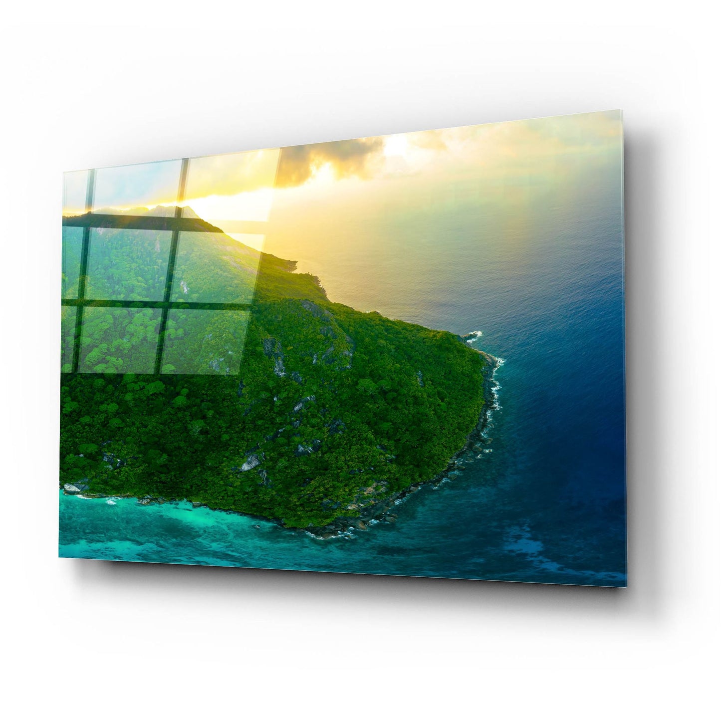 Epic Art 'Green Seychelles Crop' by Epic Portfolio, Acrylic Glass Wall Art,24x16